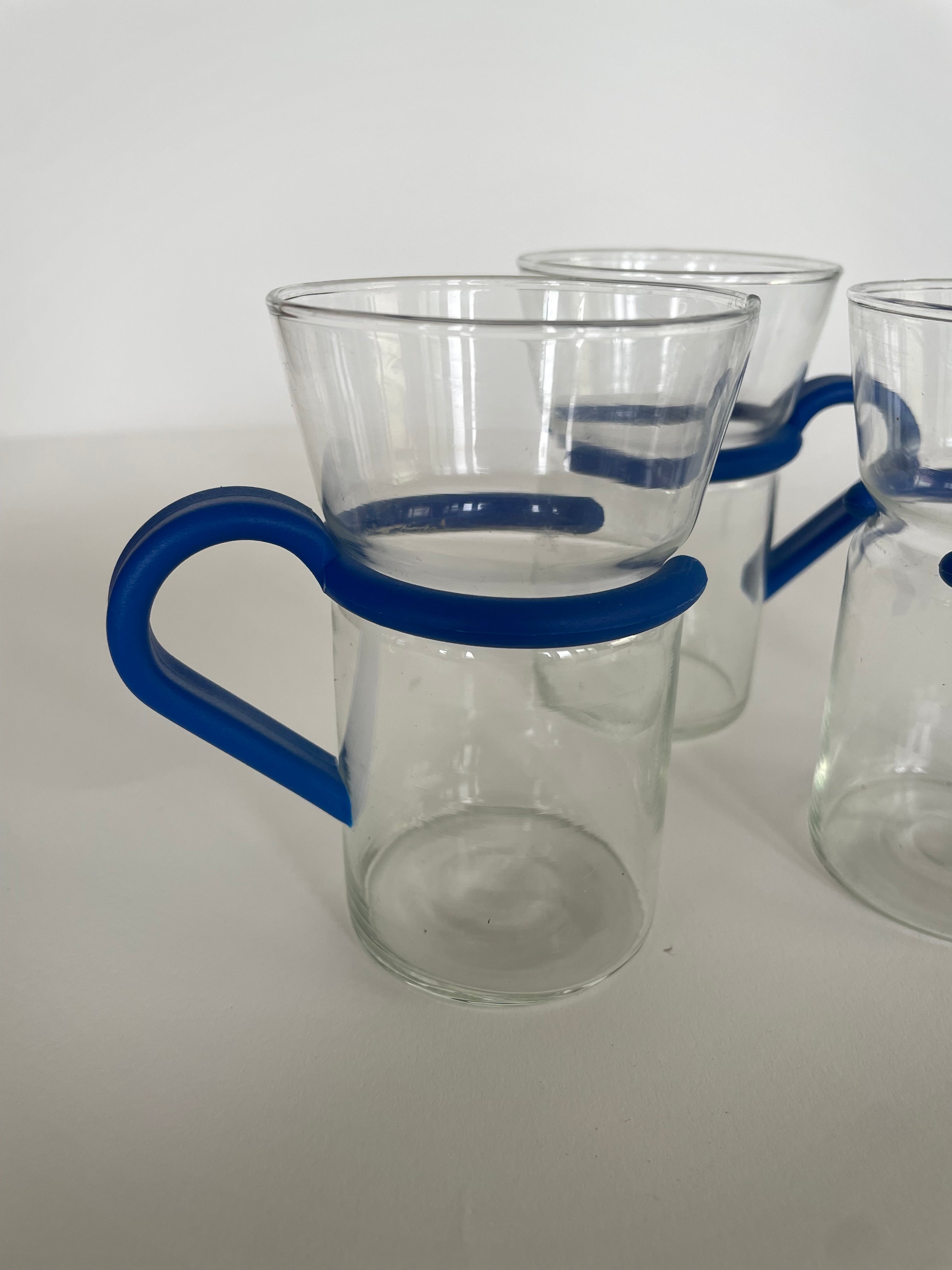 Vintage Handblown Coffee Mug Trio