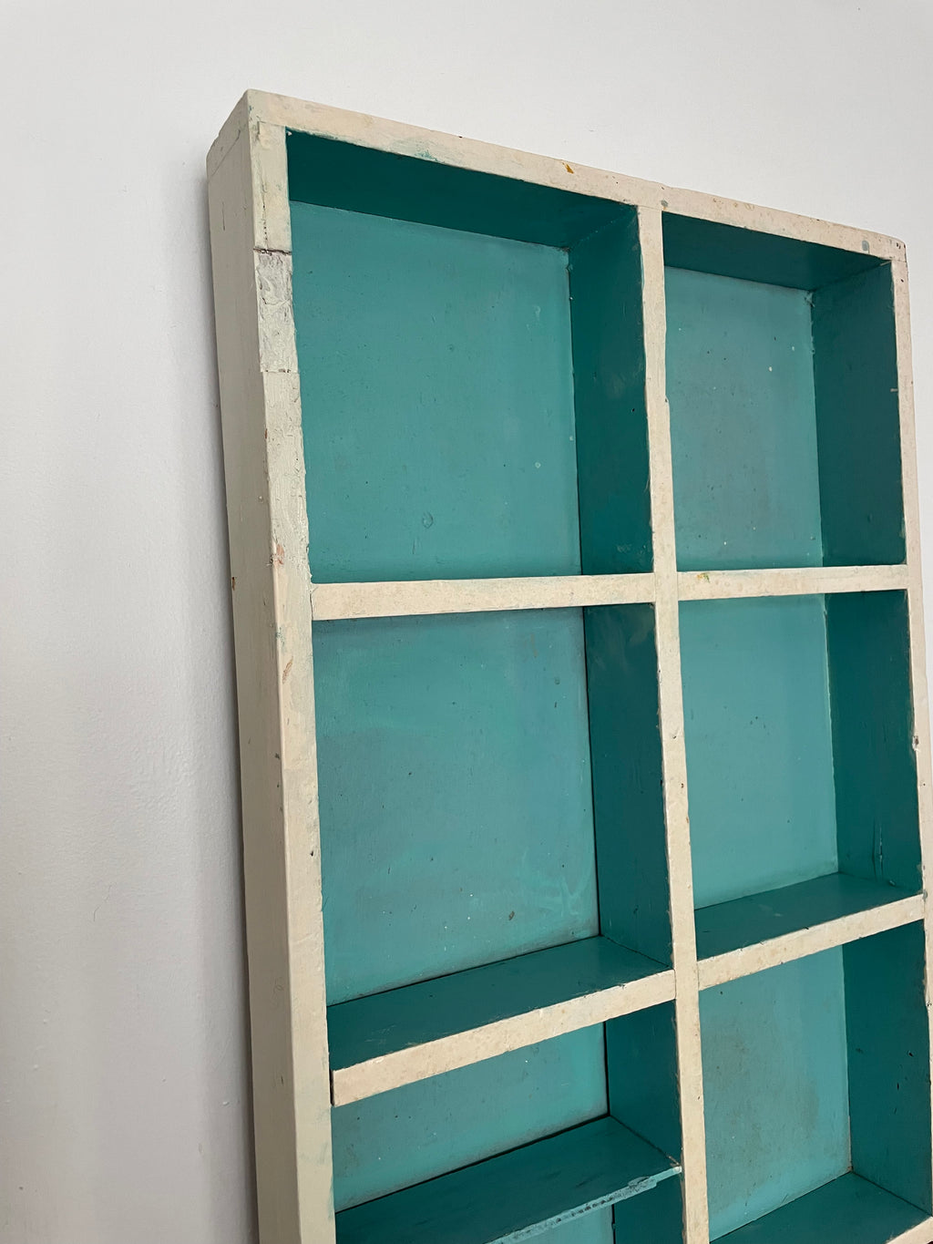 Vintage Rustic Teal Shadow Box