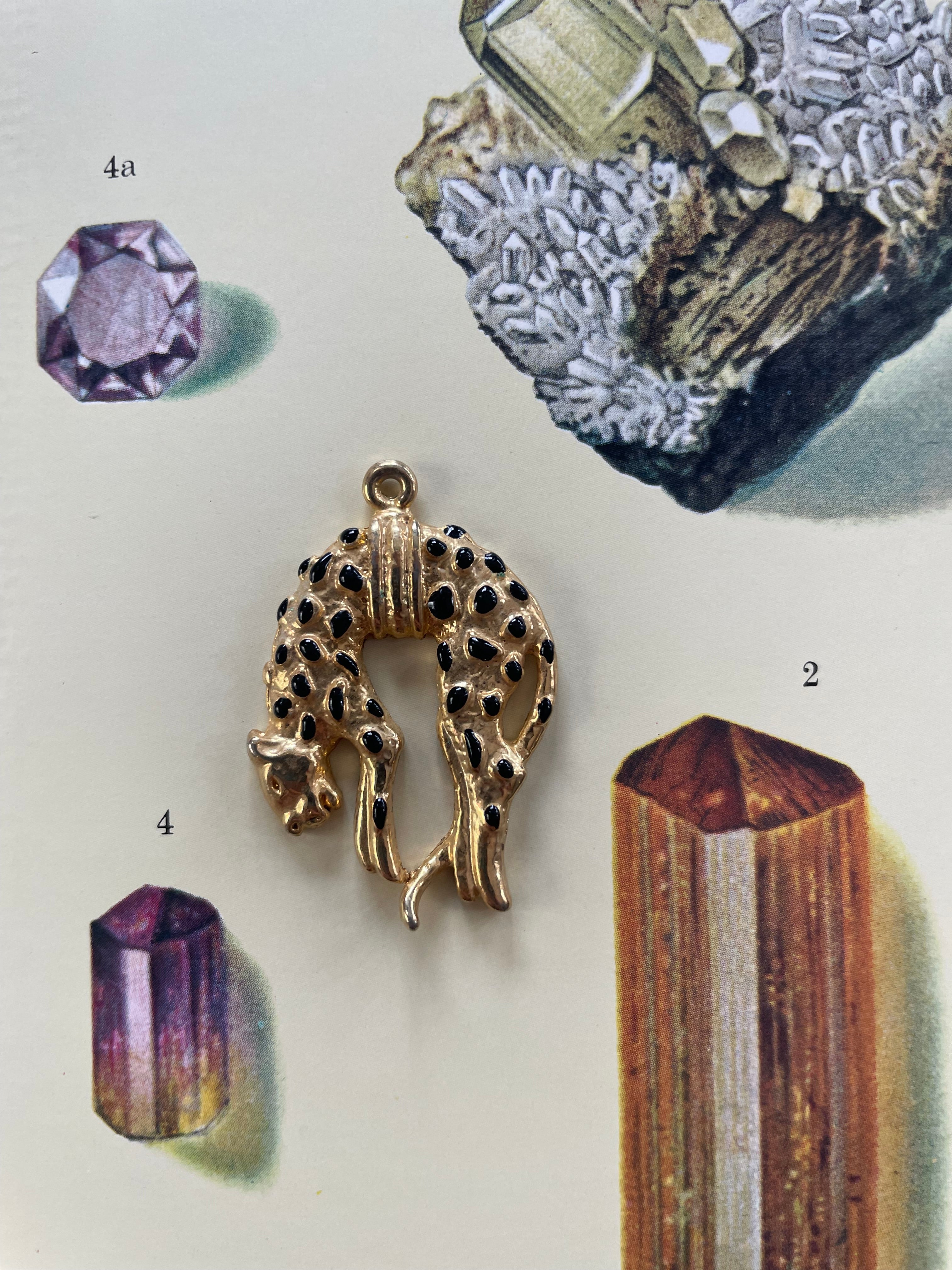 Goldtone Panther Pendant