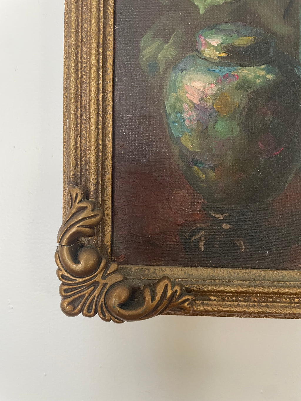 Antique Floral Still Life Painting