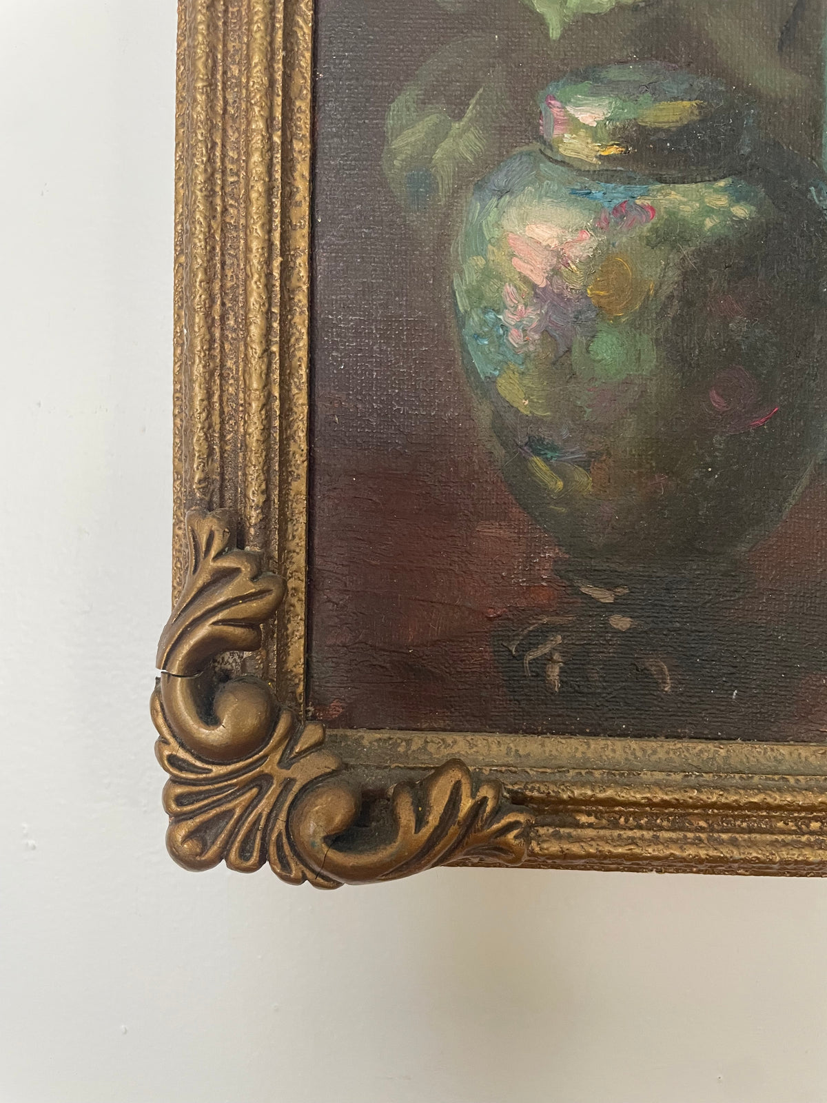 Antique Floral Still Life Painting