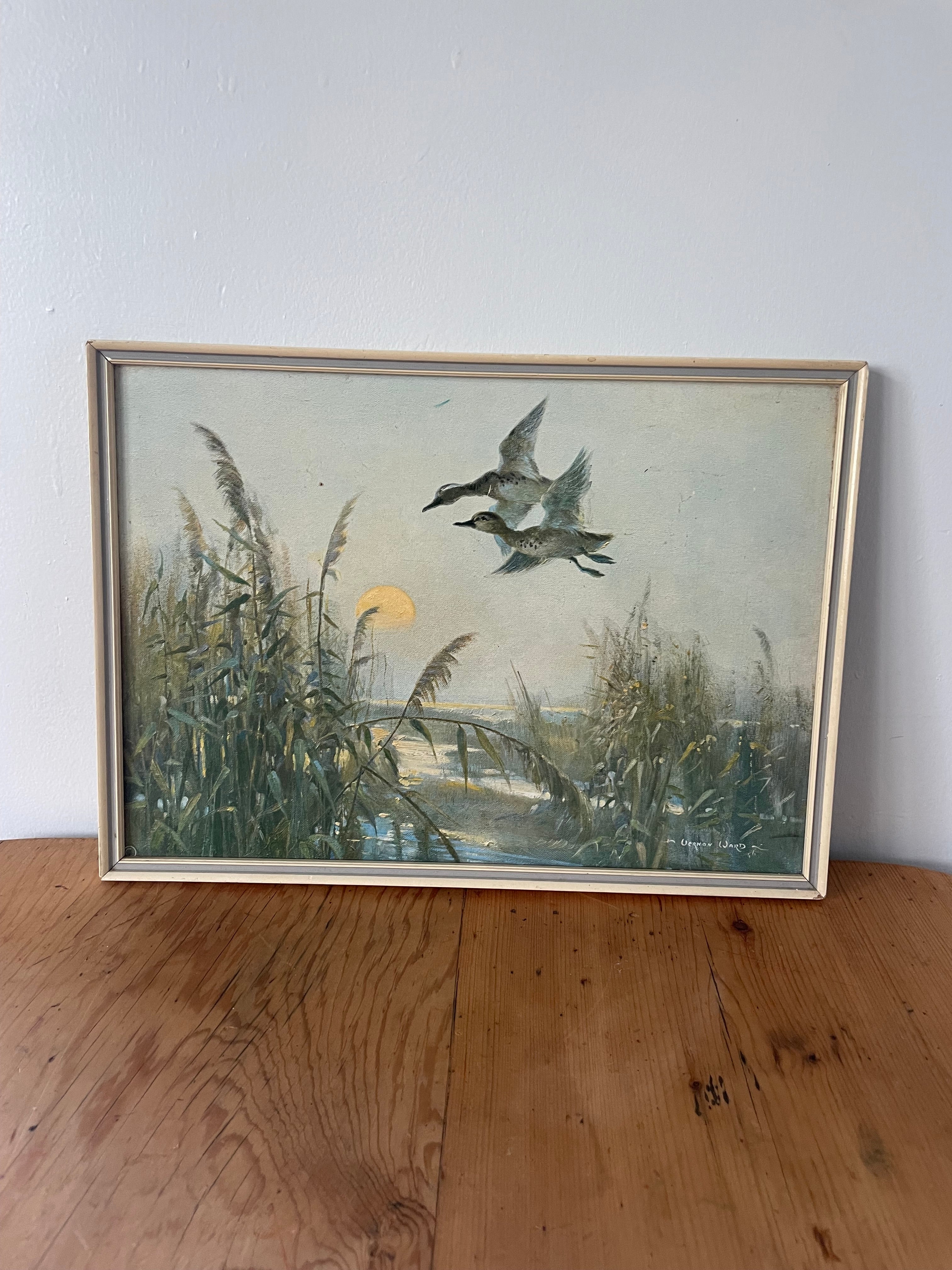 Vintage Vernon Ward Flying Ducks Print