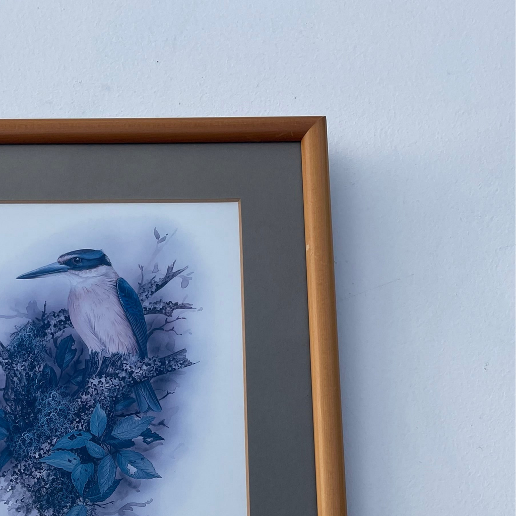 Vintage Kotare Kingfisher Print
