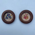 Pair Of Embroidered Posies