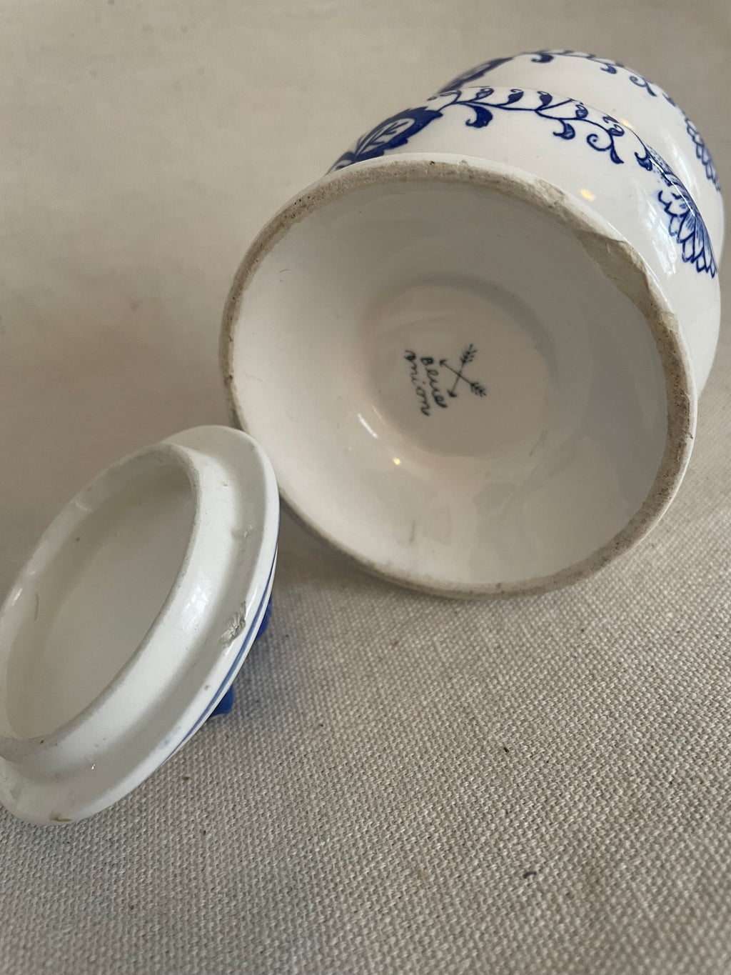 Blue & White Tea And Coffee Cannisters