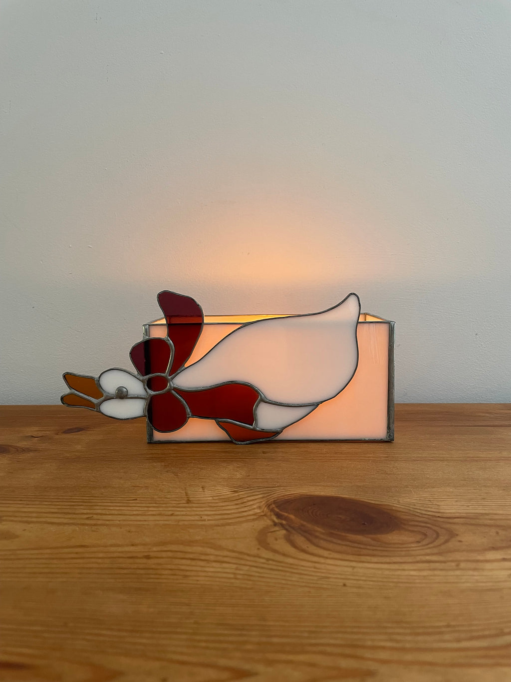 Leadlight Glass Goose Light Box
