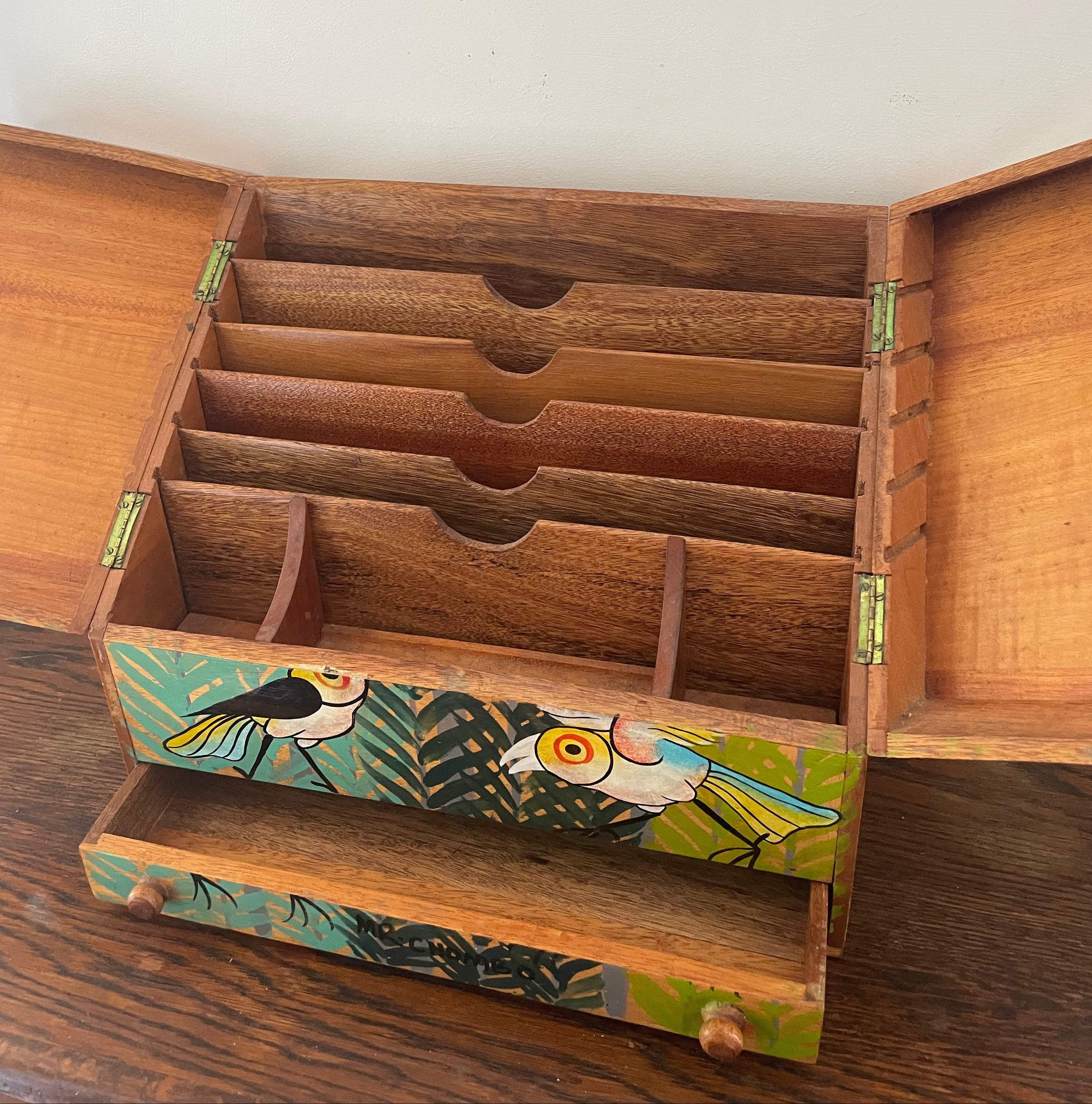 Handpainted Desktop Organiser - Mr Chombo!