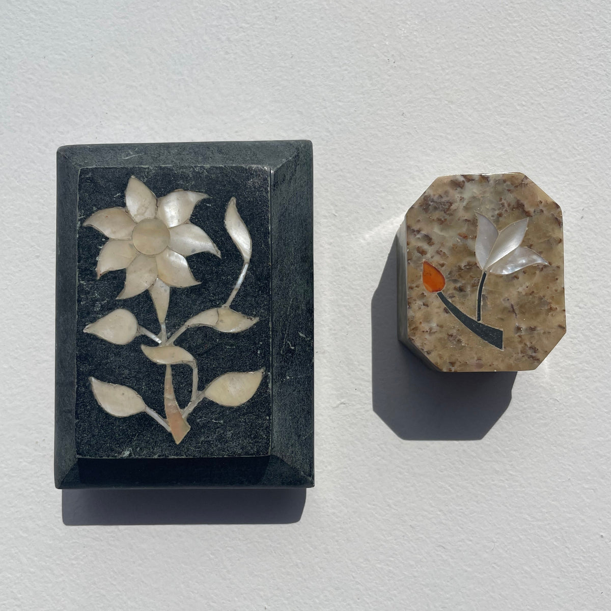 Mother Of Pearl Inlay Trinket Box