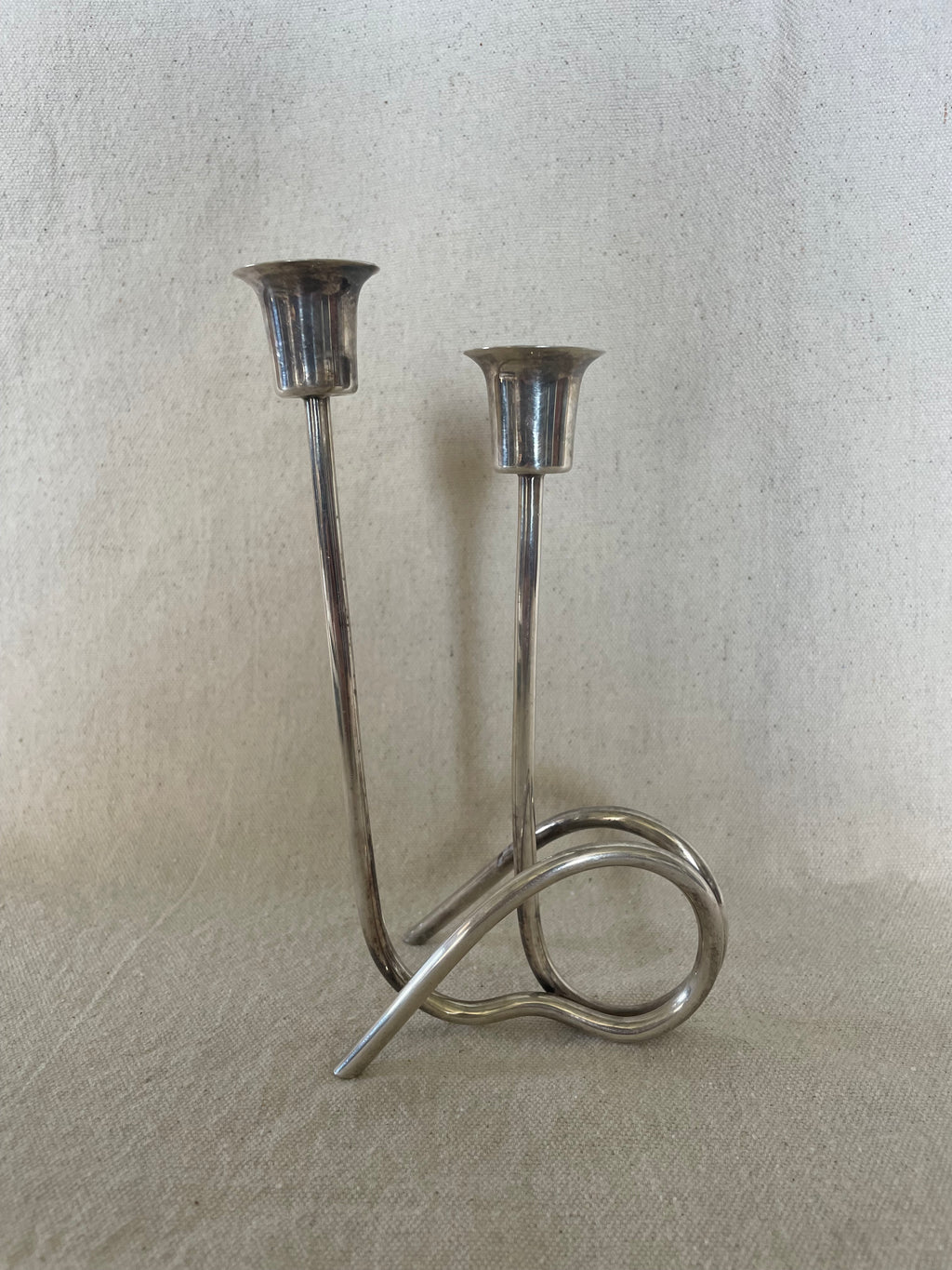 Vintage Silver Plated Candle Stand