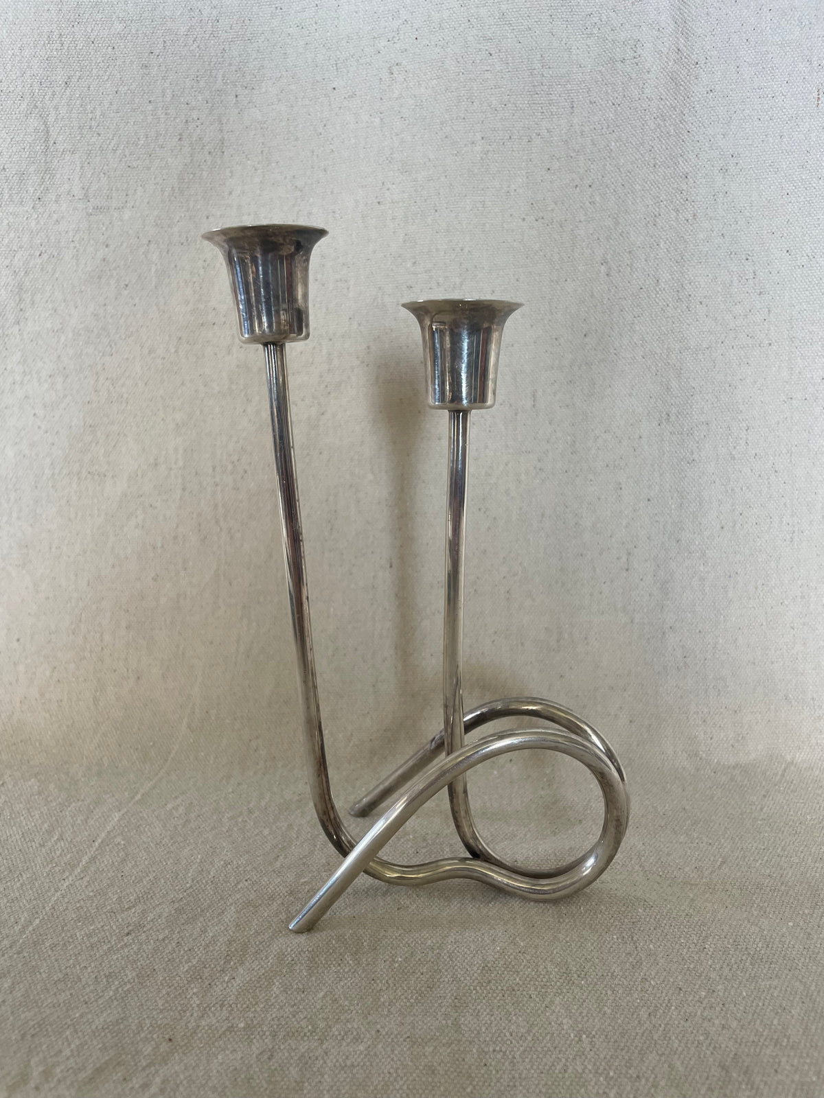 Vintage Silver Plated Candle Stand