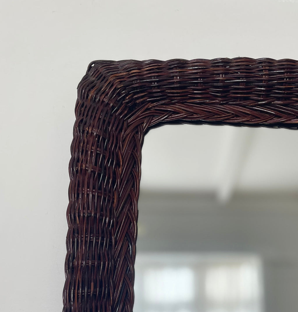Vintage Rattan Mirror
