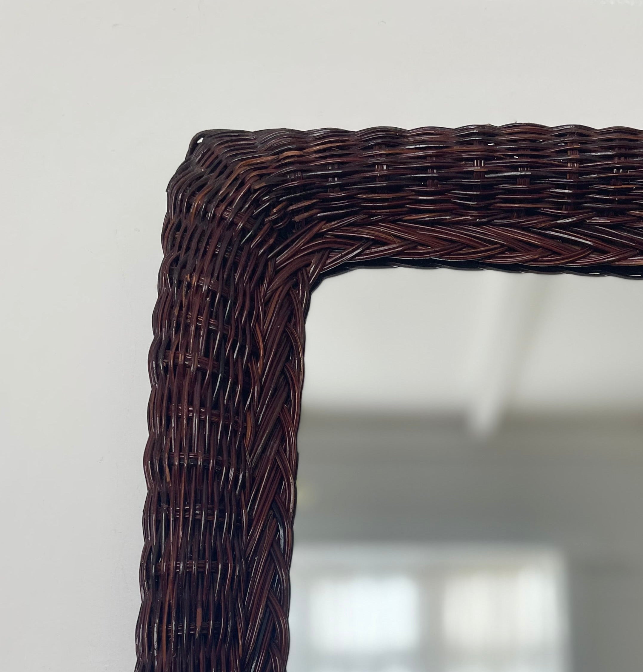 Vintage Rattan Mirror
