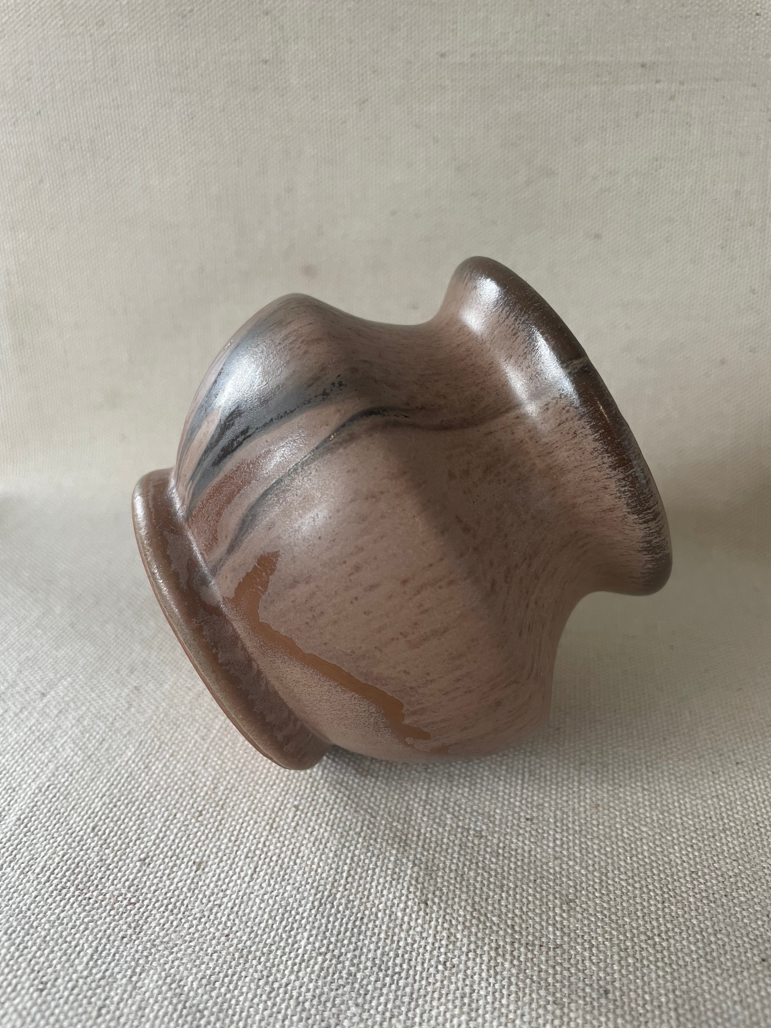 Mocha Drip Glaze Pottery Vessel