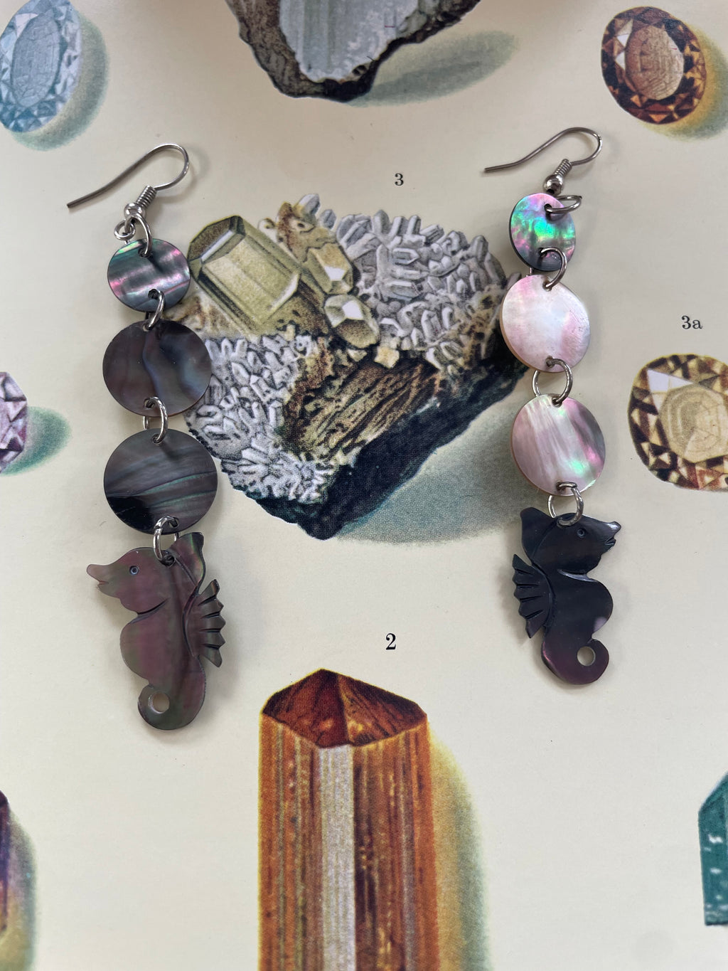 Shell Seahorse Earrings