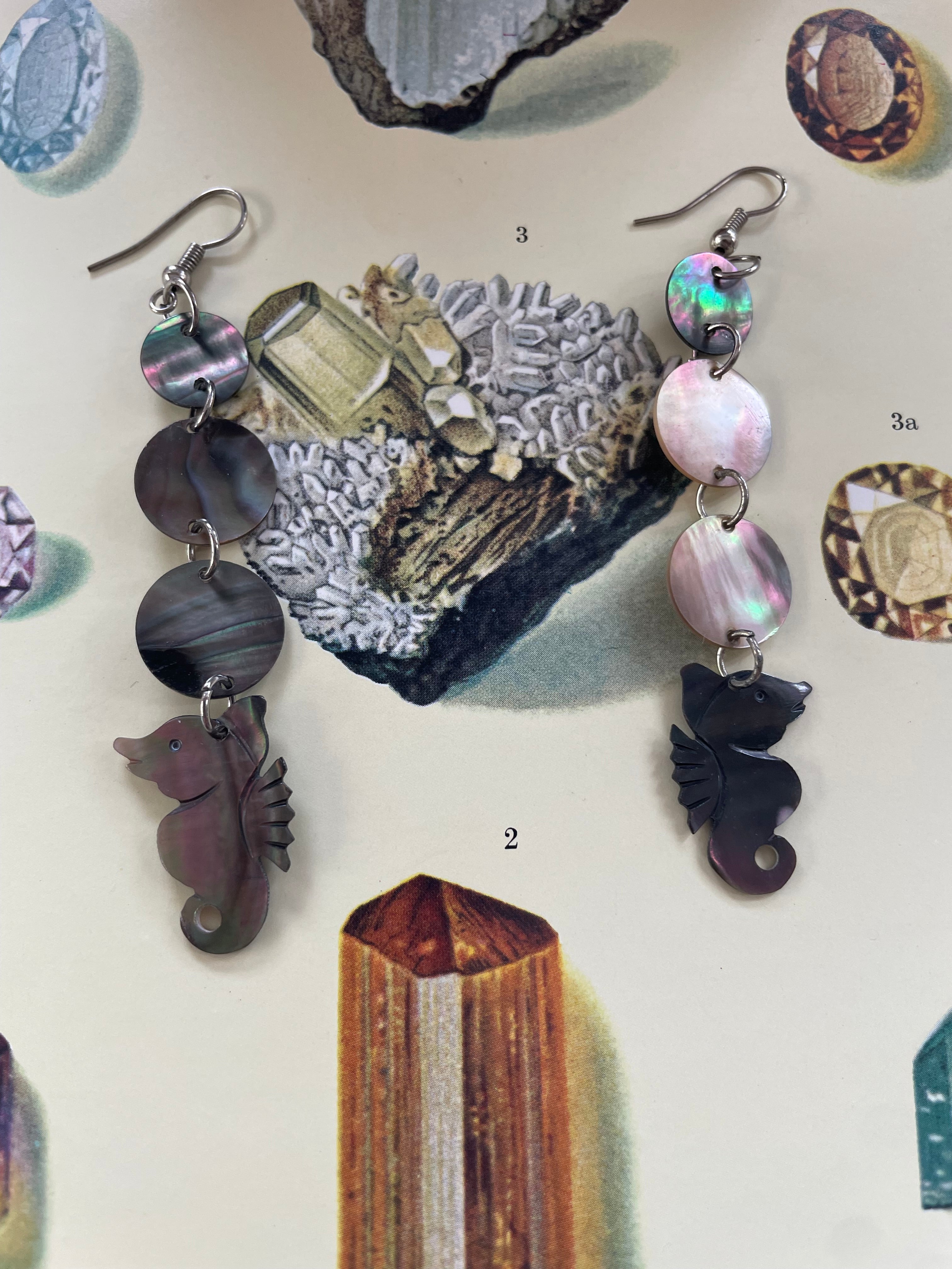 Shell Seahorse Earrings