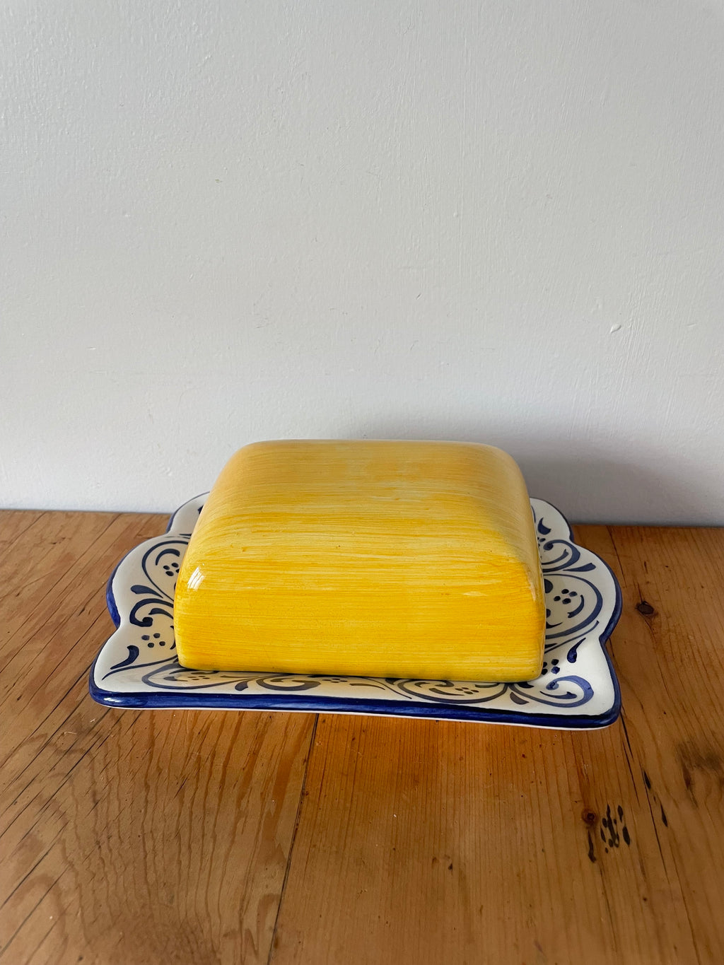 Handpainted Algave Butter Dish