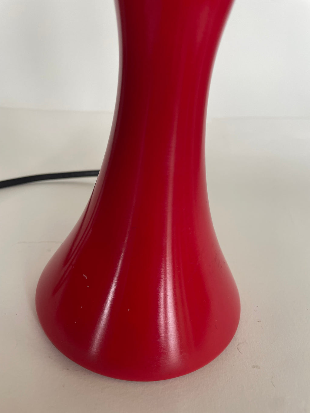 Vintage Red Trumpet Lamp