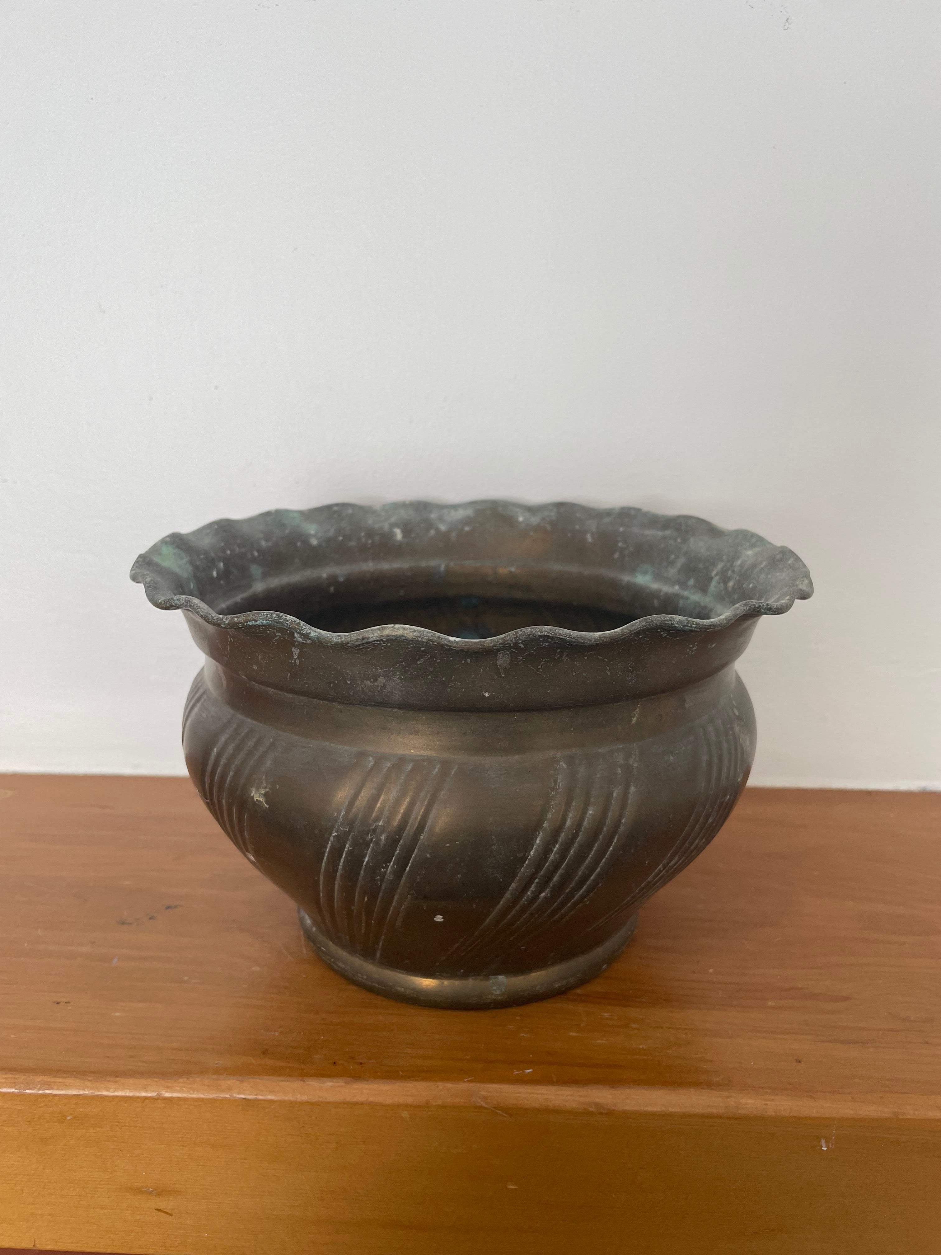 Vintage Brass Planter
