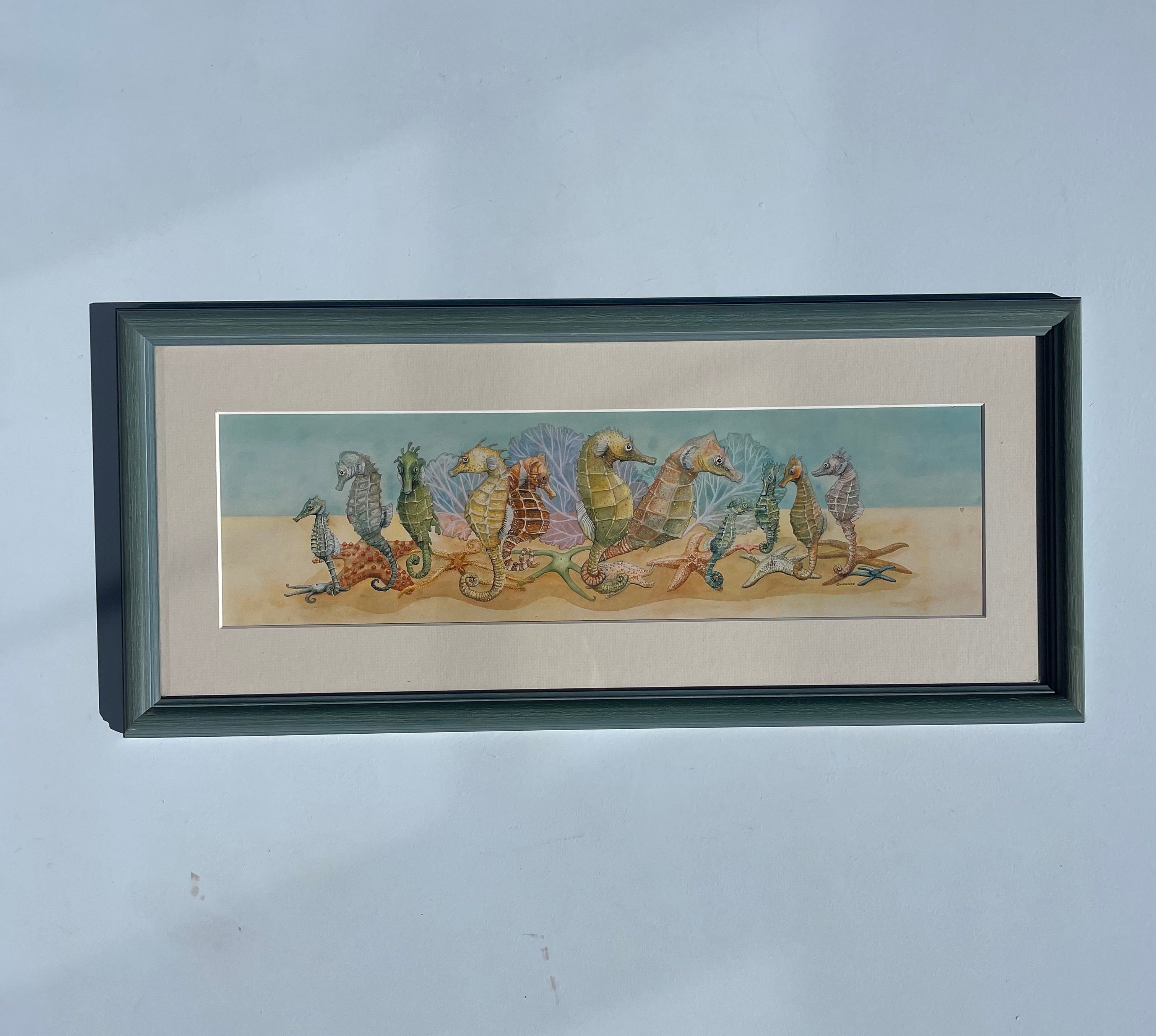 Vintage Seahorse Print