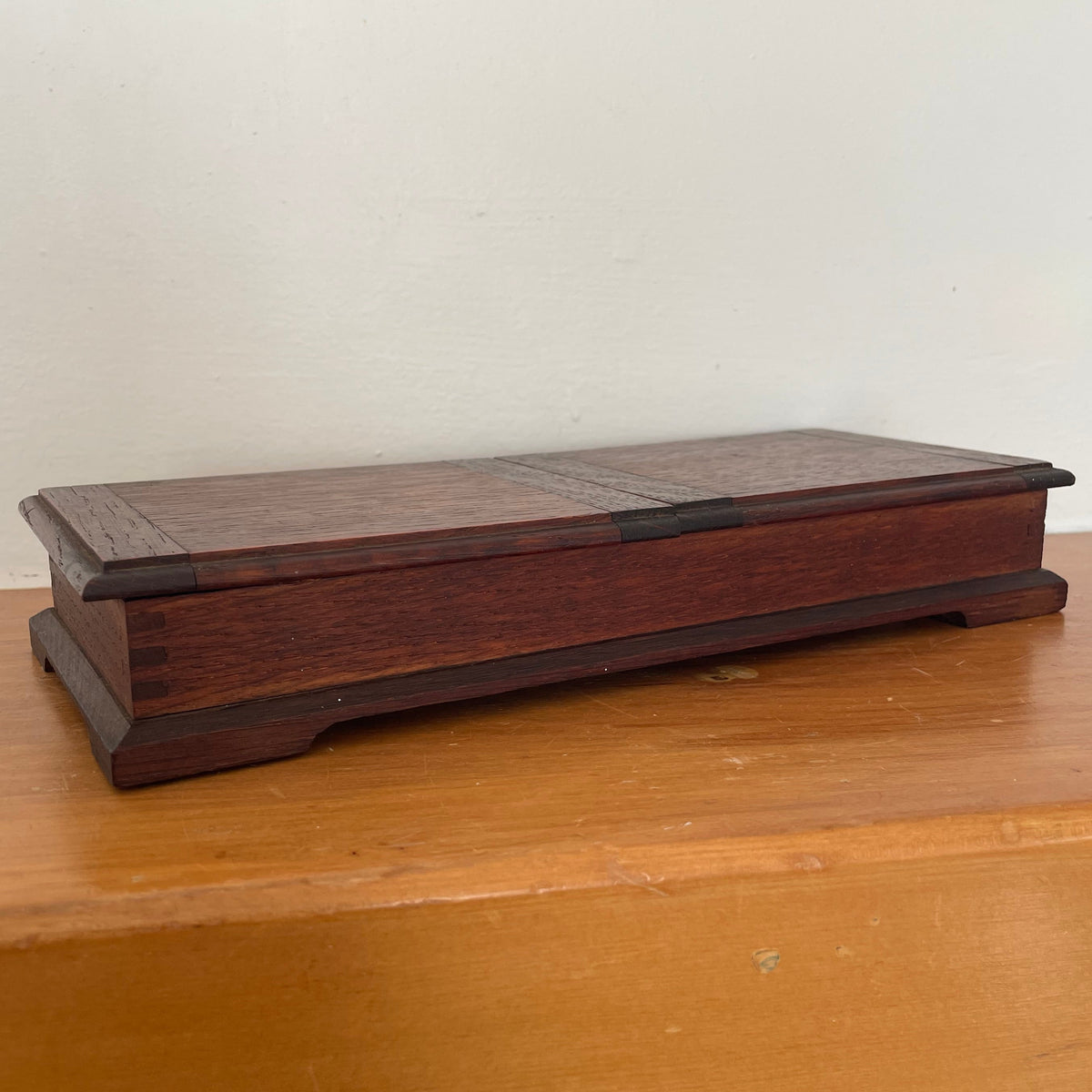 Vintage Oak Keepsake Box