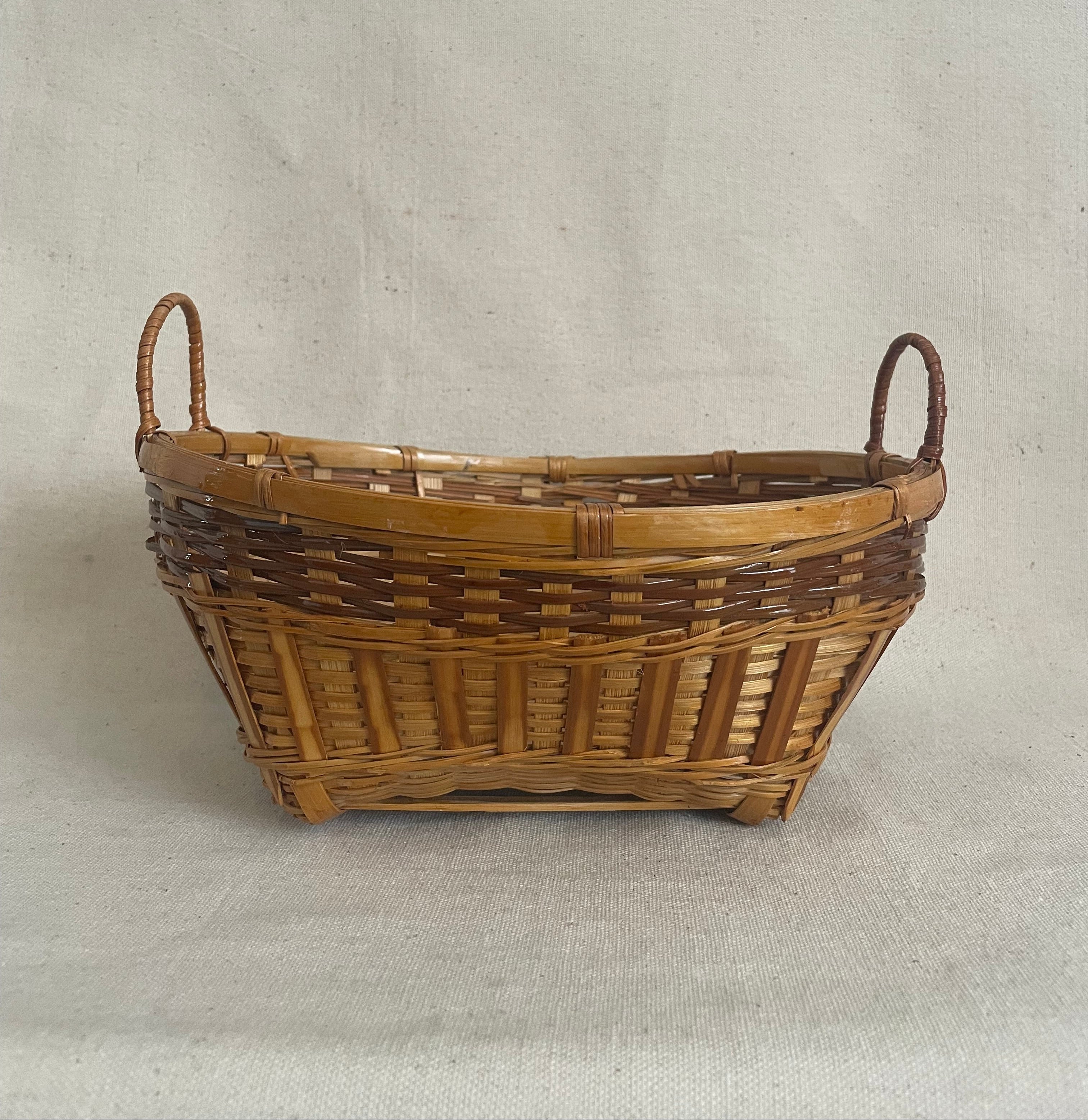 Vintage Double Handled Basket