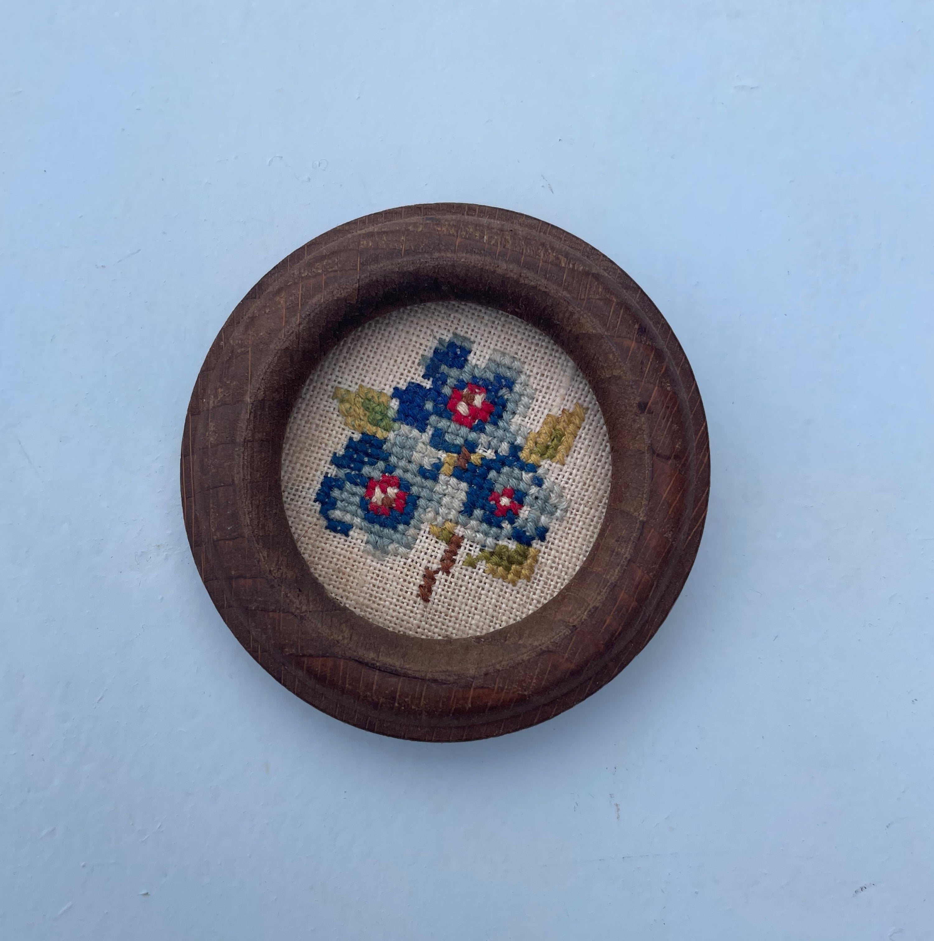 Pair Of Embroidered Posies