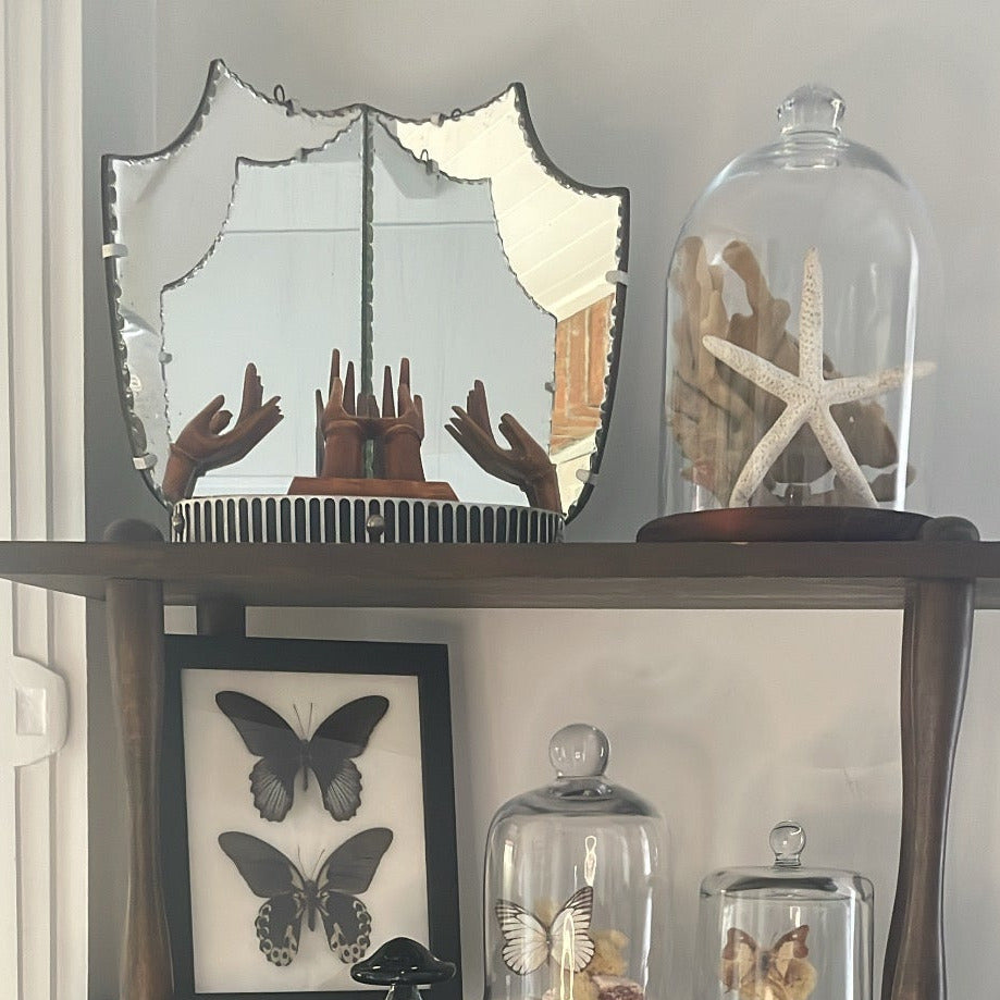 Vintage Standing Quarter Mirror