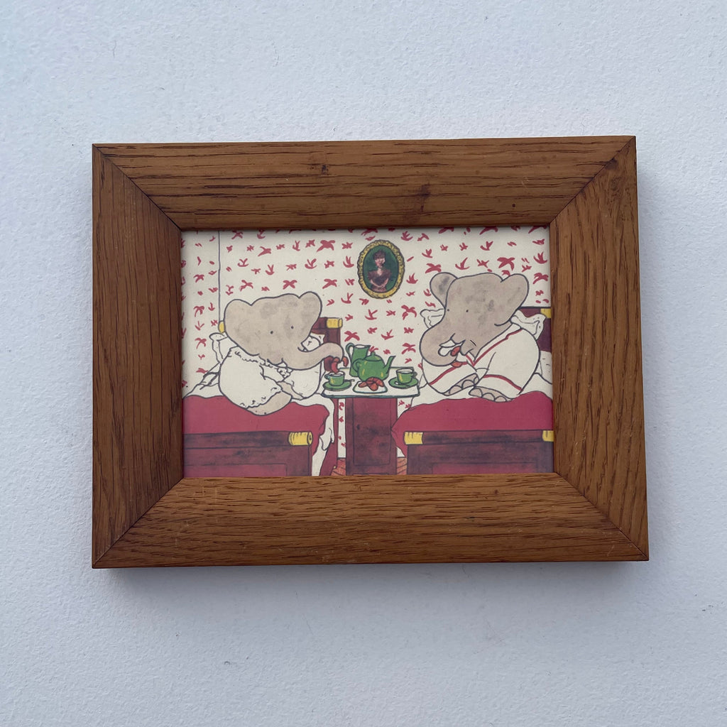 Babar And Celeste In Bed Print