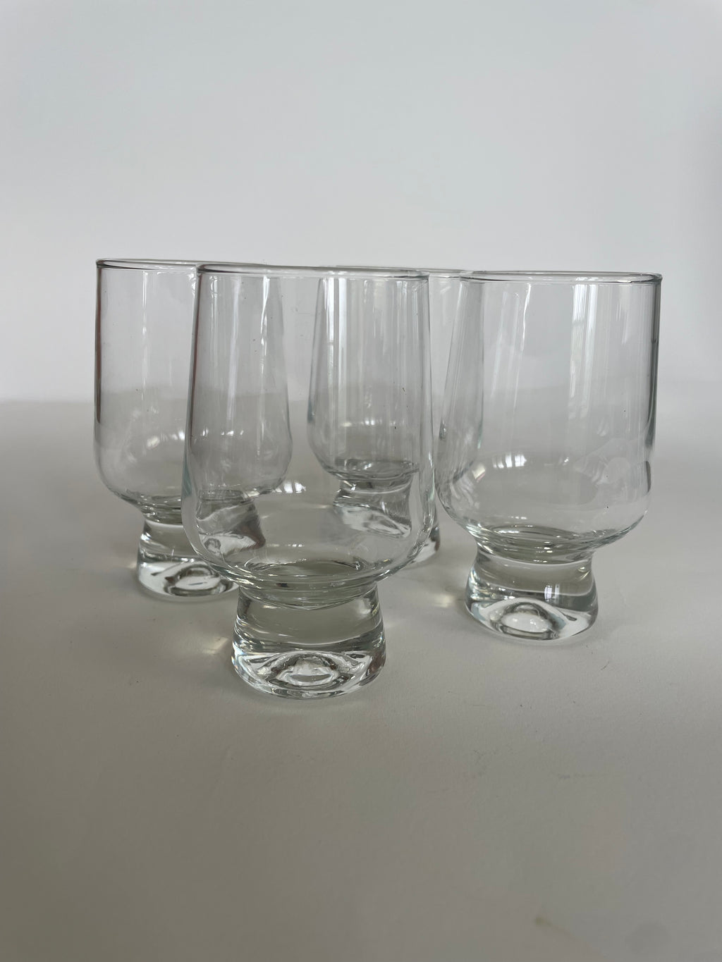 Set of Vintage Bubble Stem Glasses