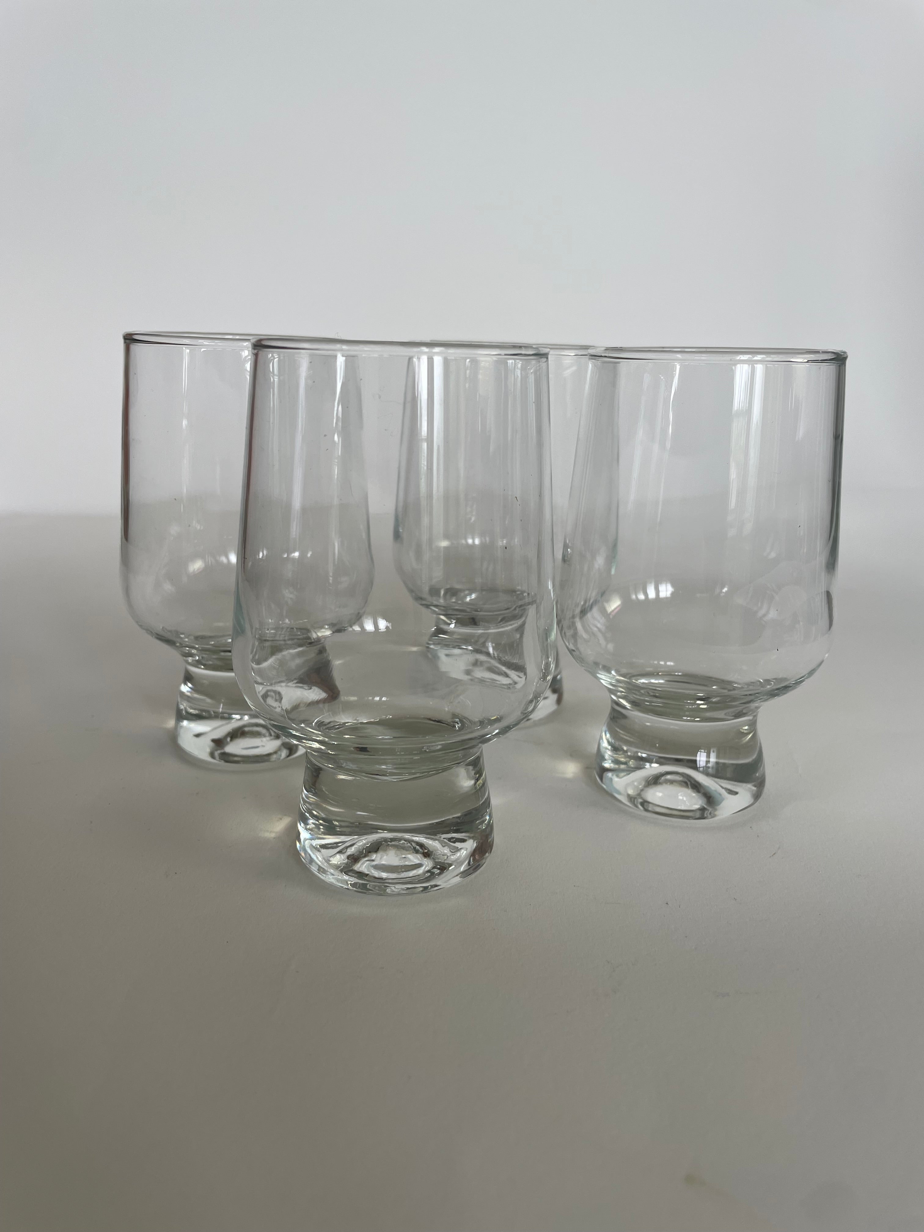 Set of Vintage Bubble Stem Glasses