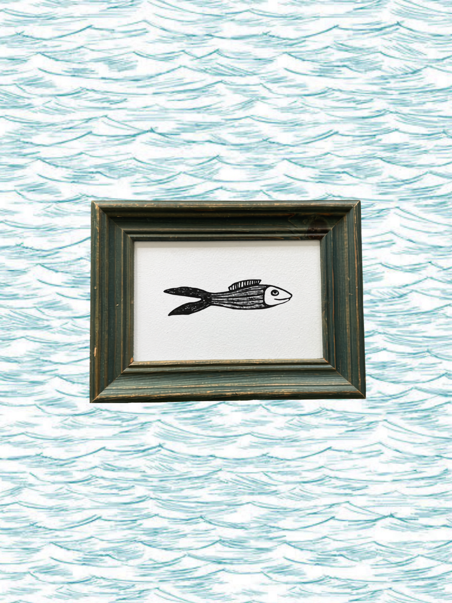 Stripey Fish Painting
