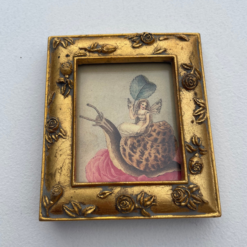 Fairy On A Snail Print