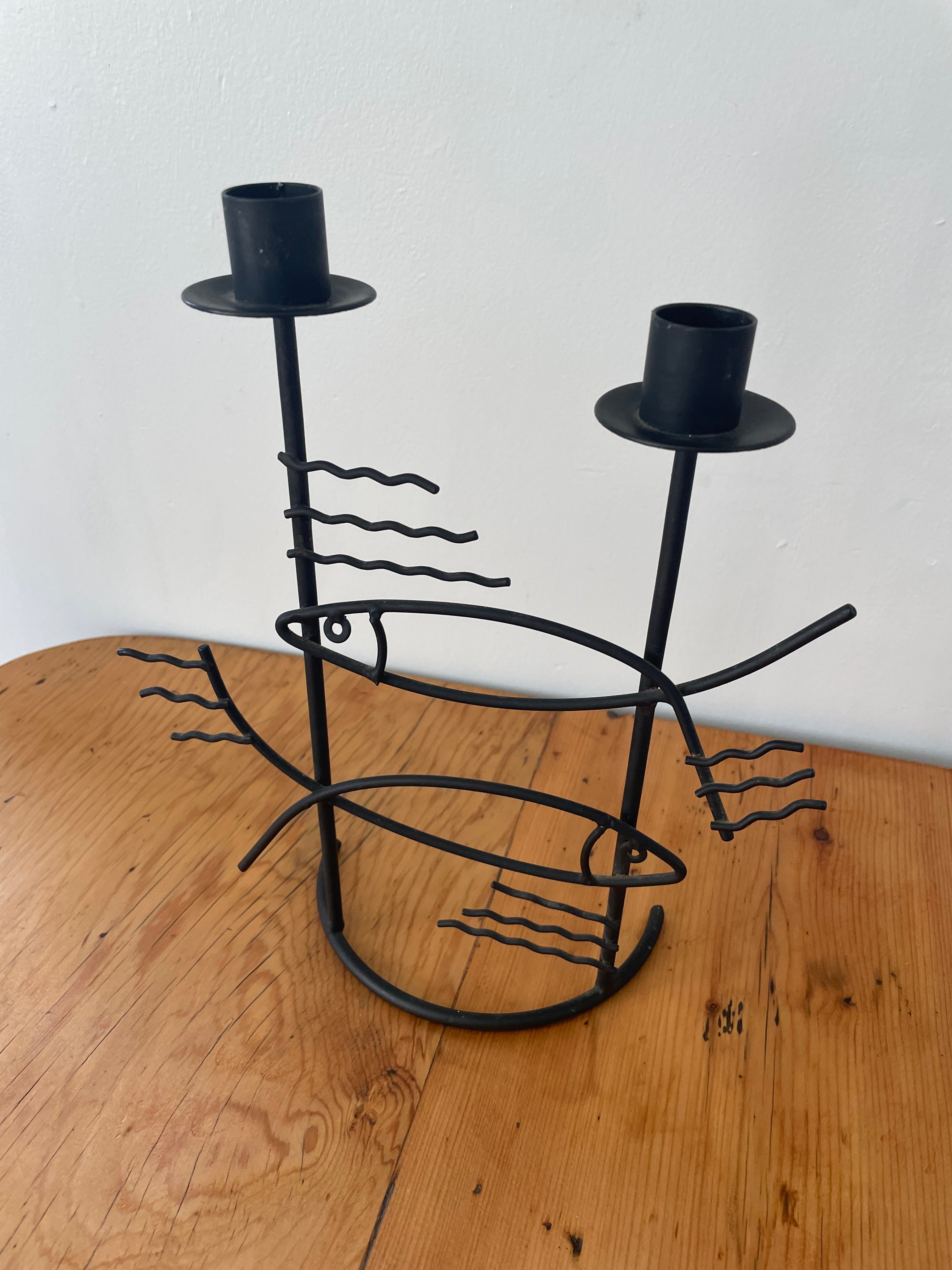 Wrought Iron Fish Candleholder