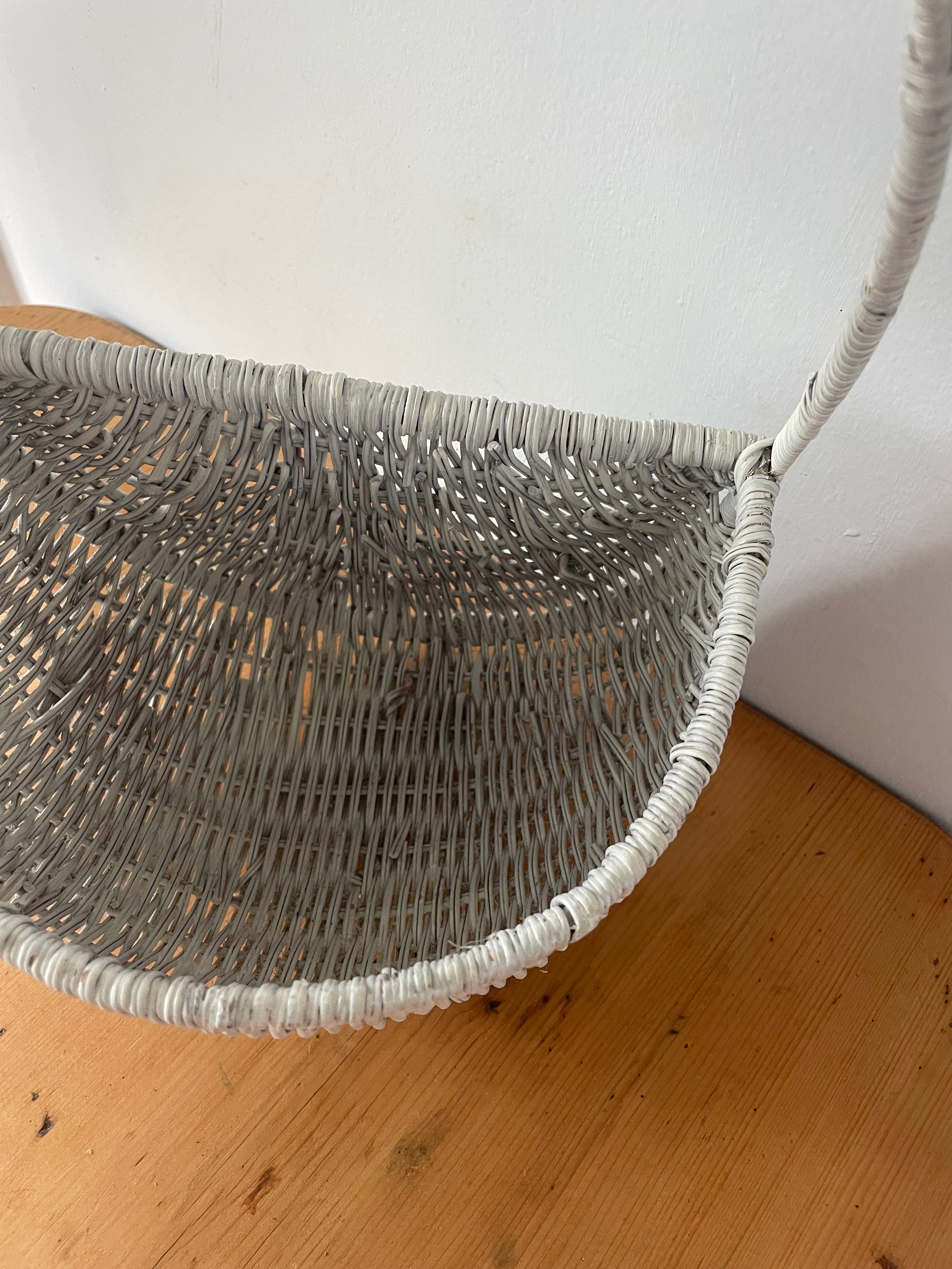 Vintage Cane Wall Basket