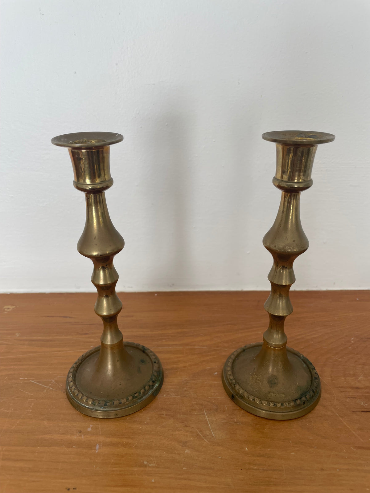 Brass Candle Holder Pair