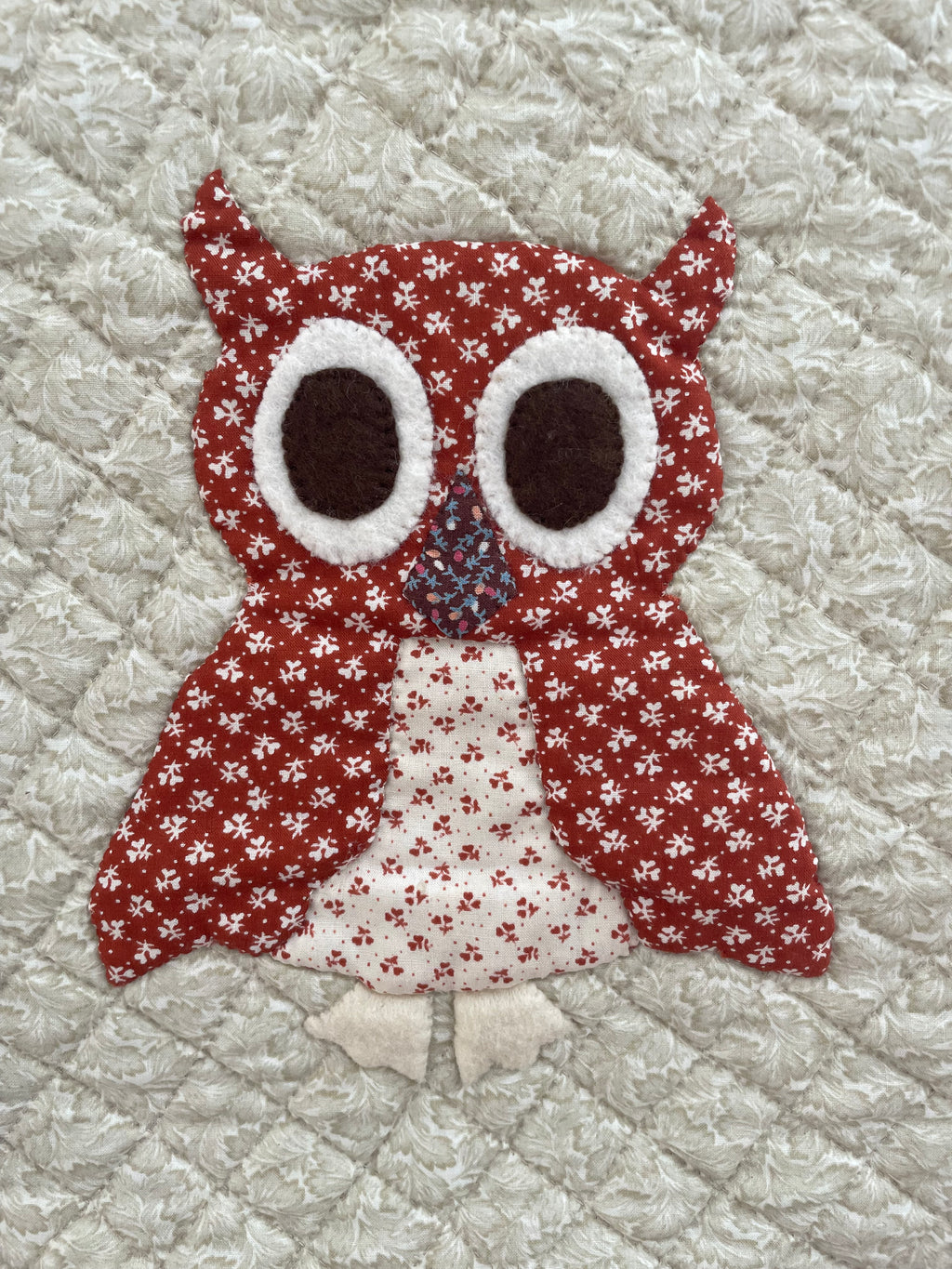 Vintage Quilted Owl