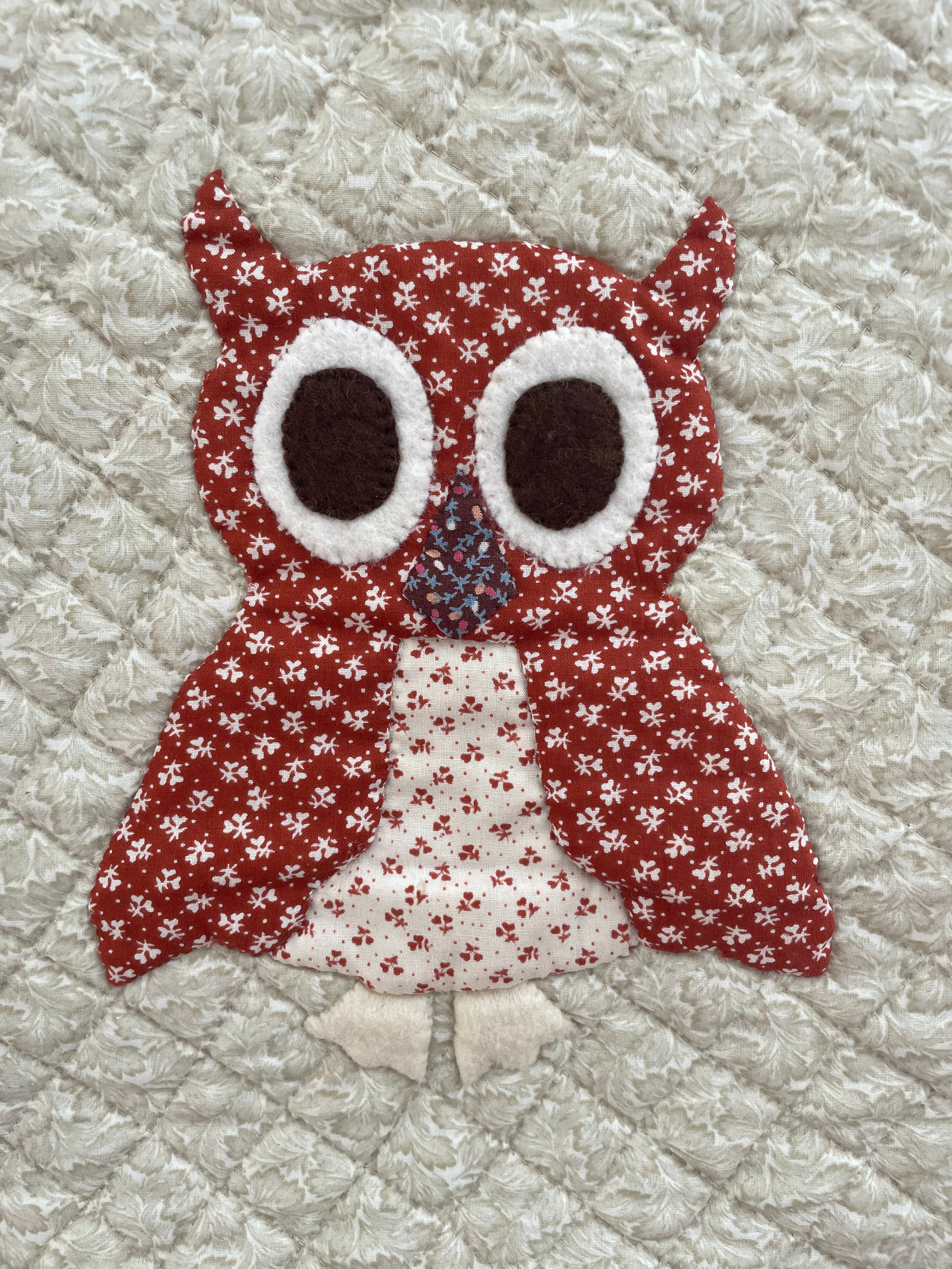 Vintage Quilted Owl