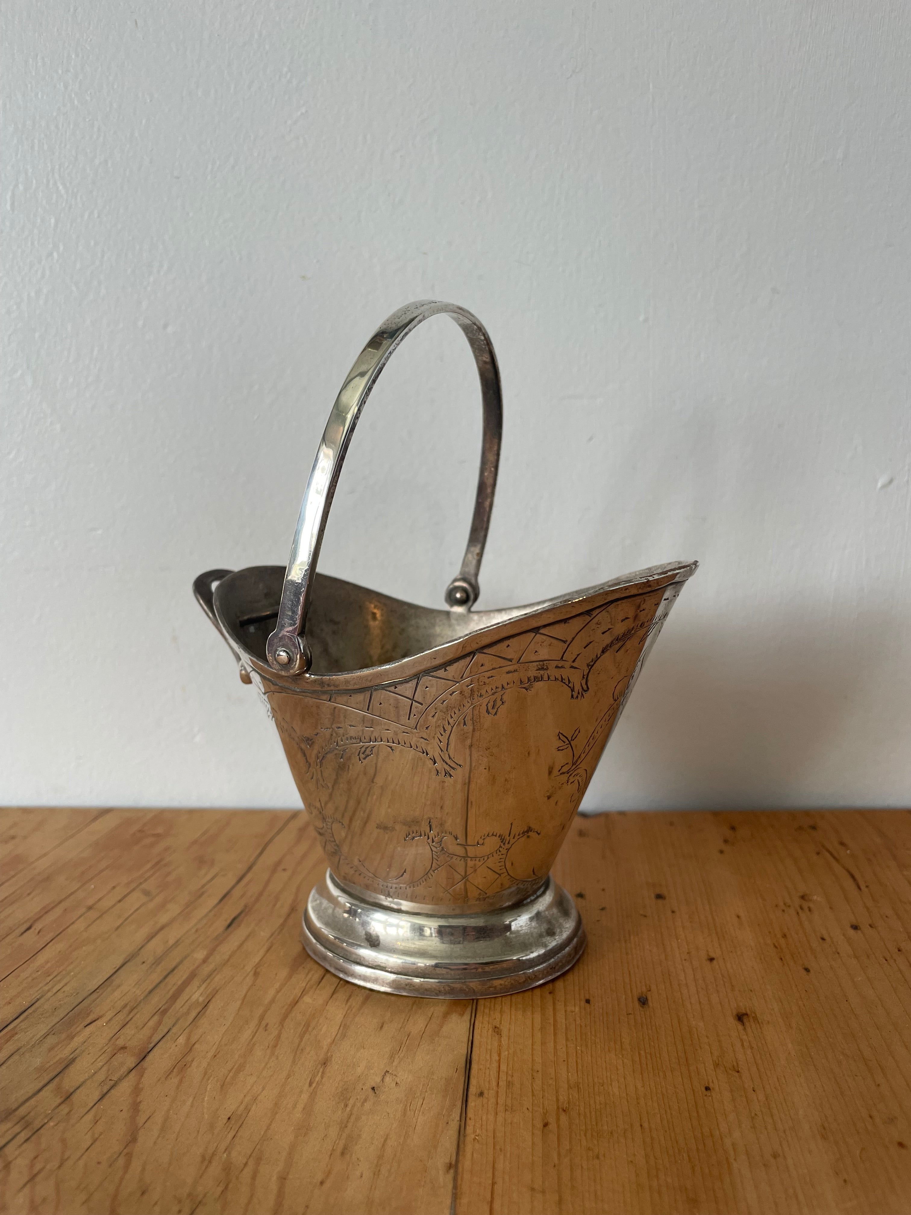 Silver Plated Coal Scuttle