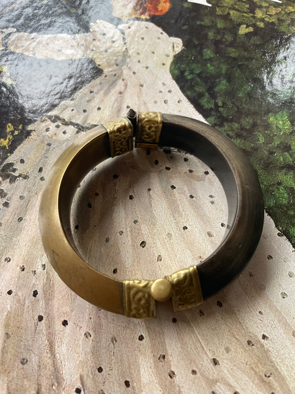 Brass and Horn Bangle