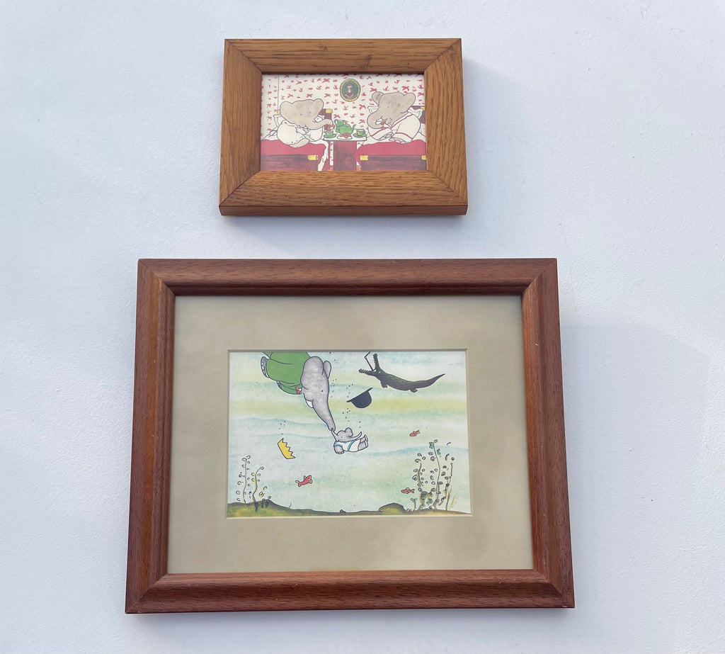 Babar Swimming Print