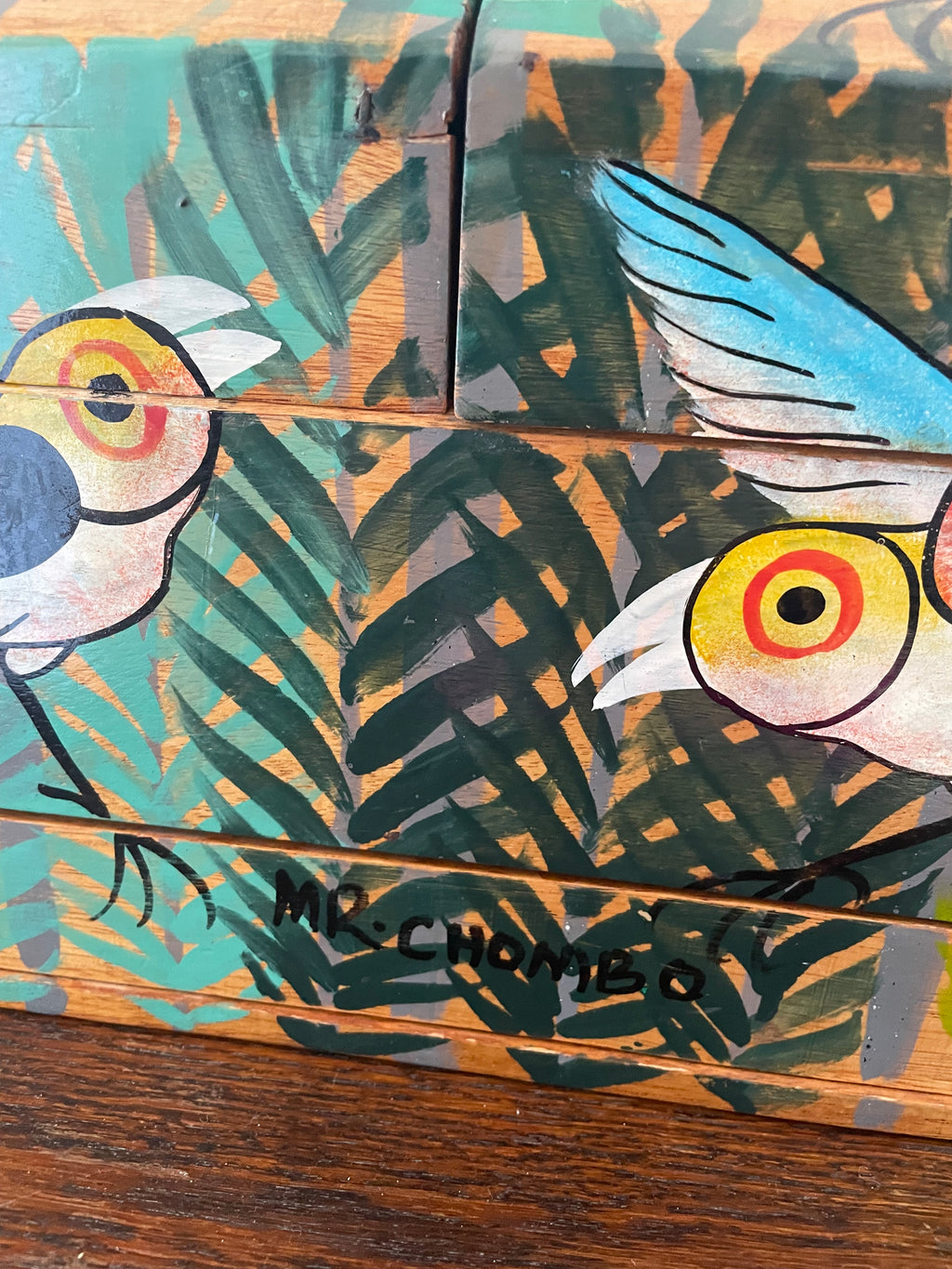 Handpainted Desktop Organiser - Mr Chombo!