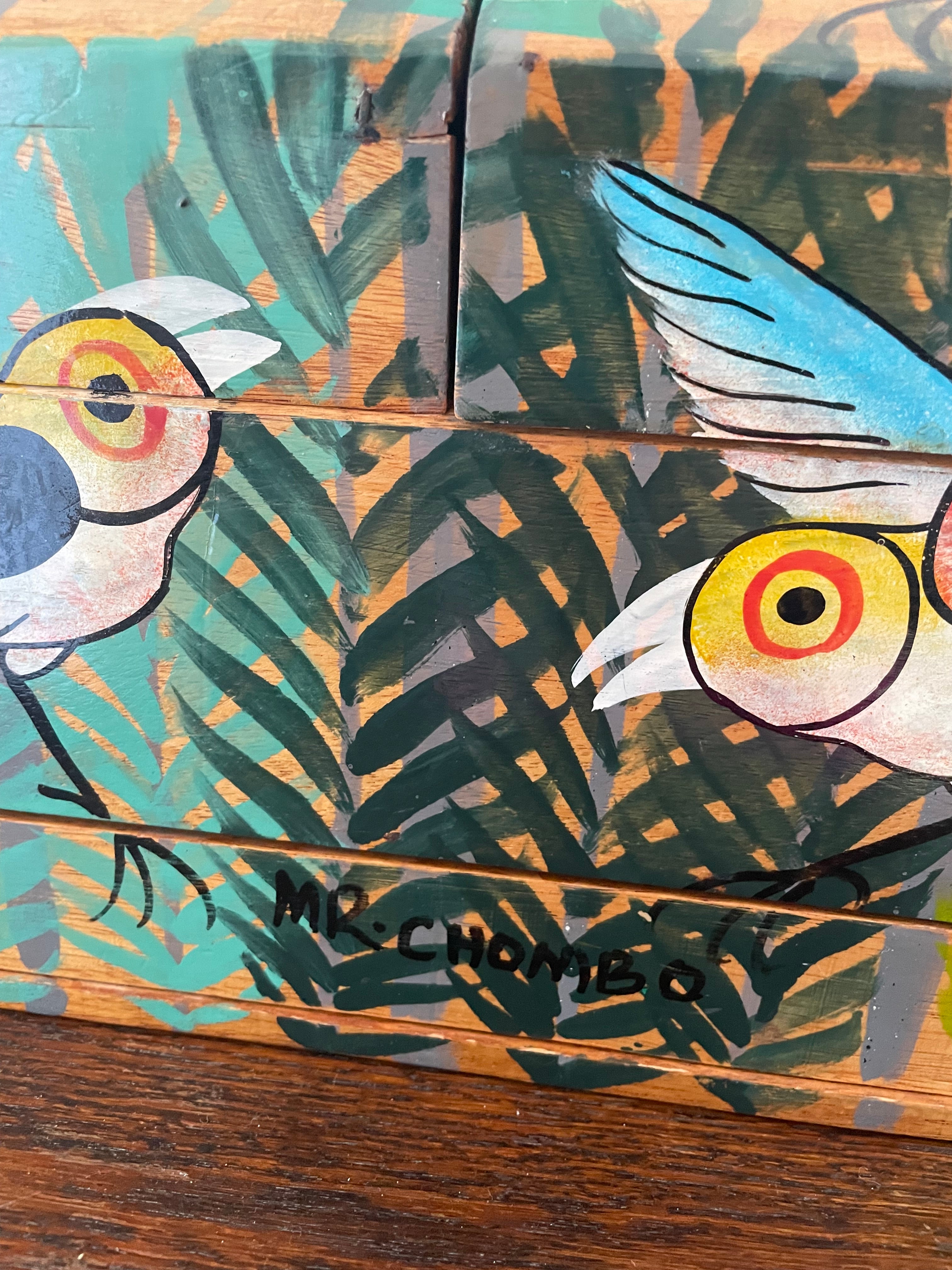 Handpainted Desktop Organiser - Mr Chombo!