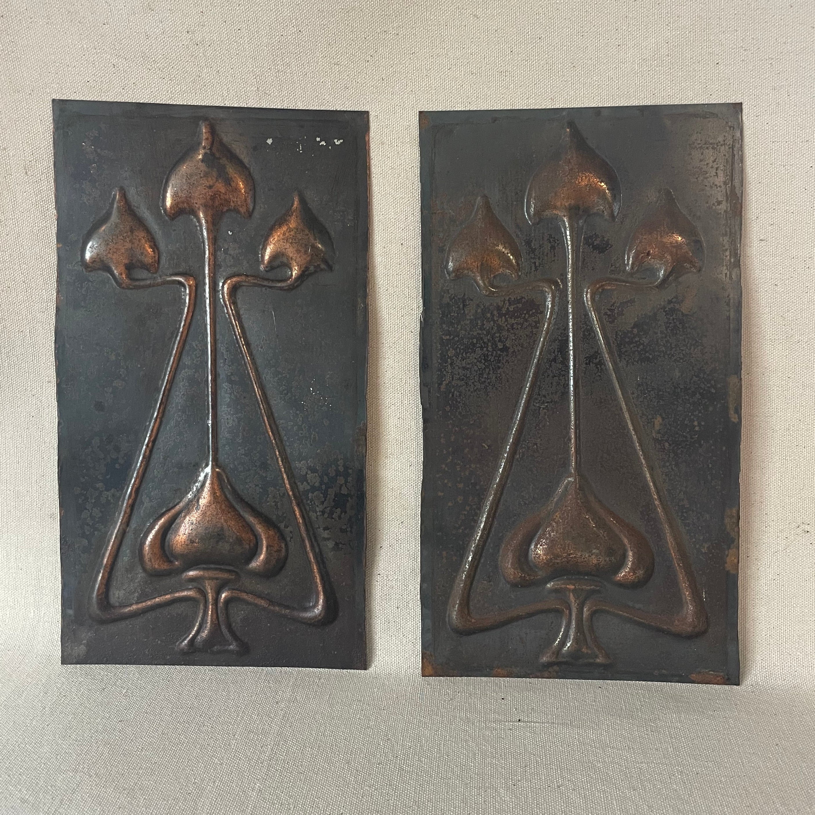 Art Nouveau Copper Plate