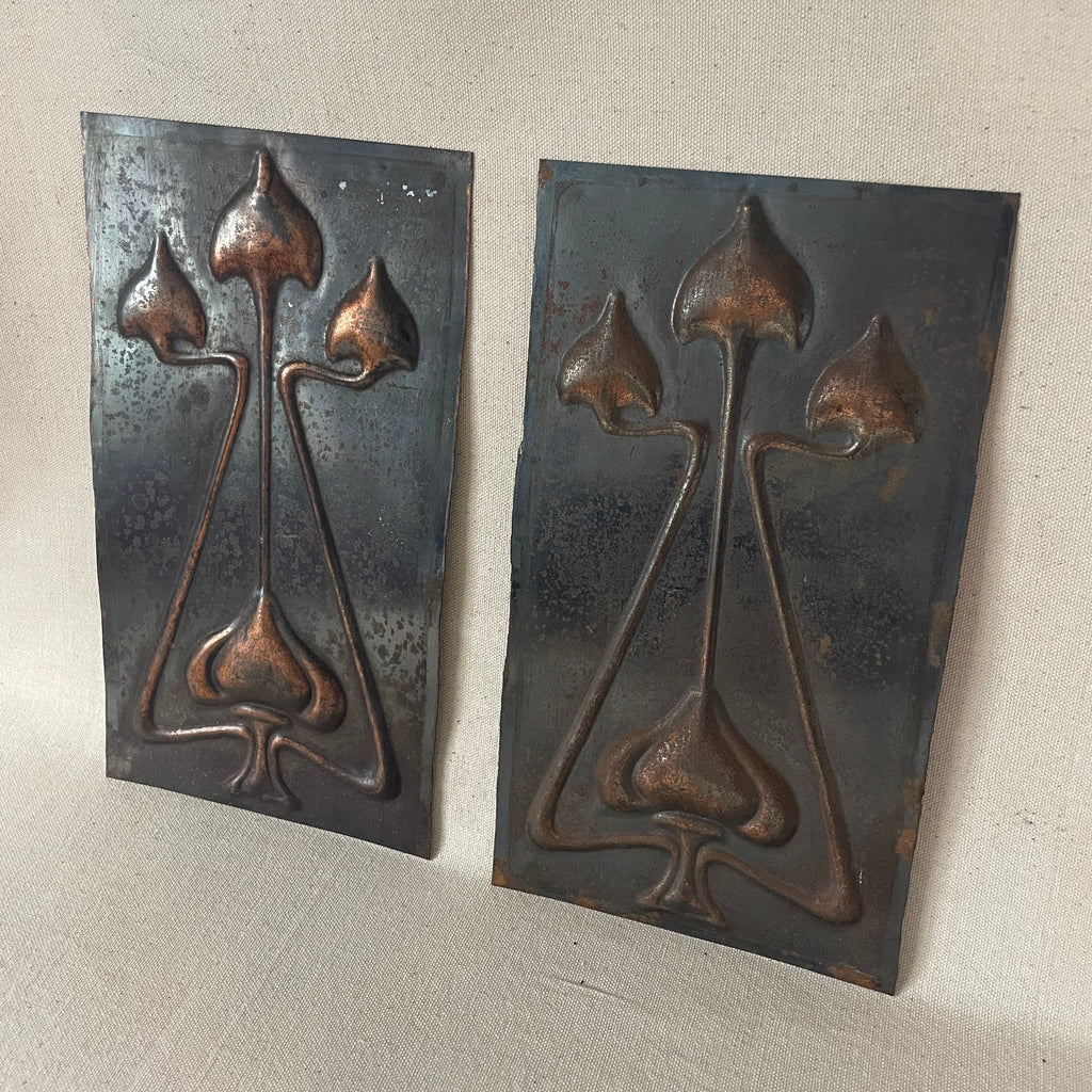Art Nouveau Copper Plate