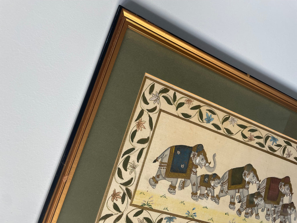 Framed Elephant Family