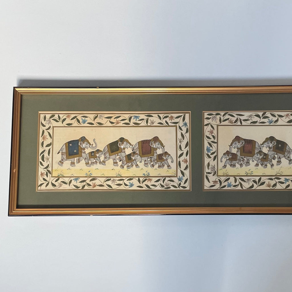 Framed Elephant Family