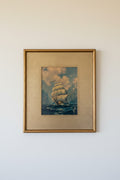 Antique Gold Ship Print