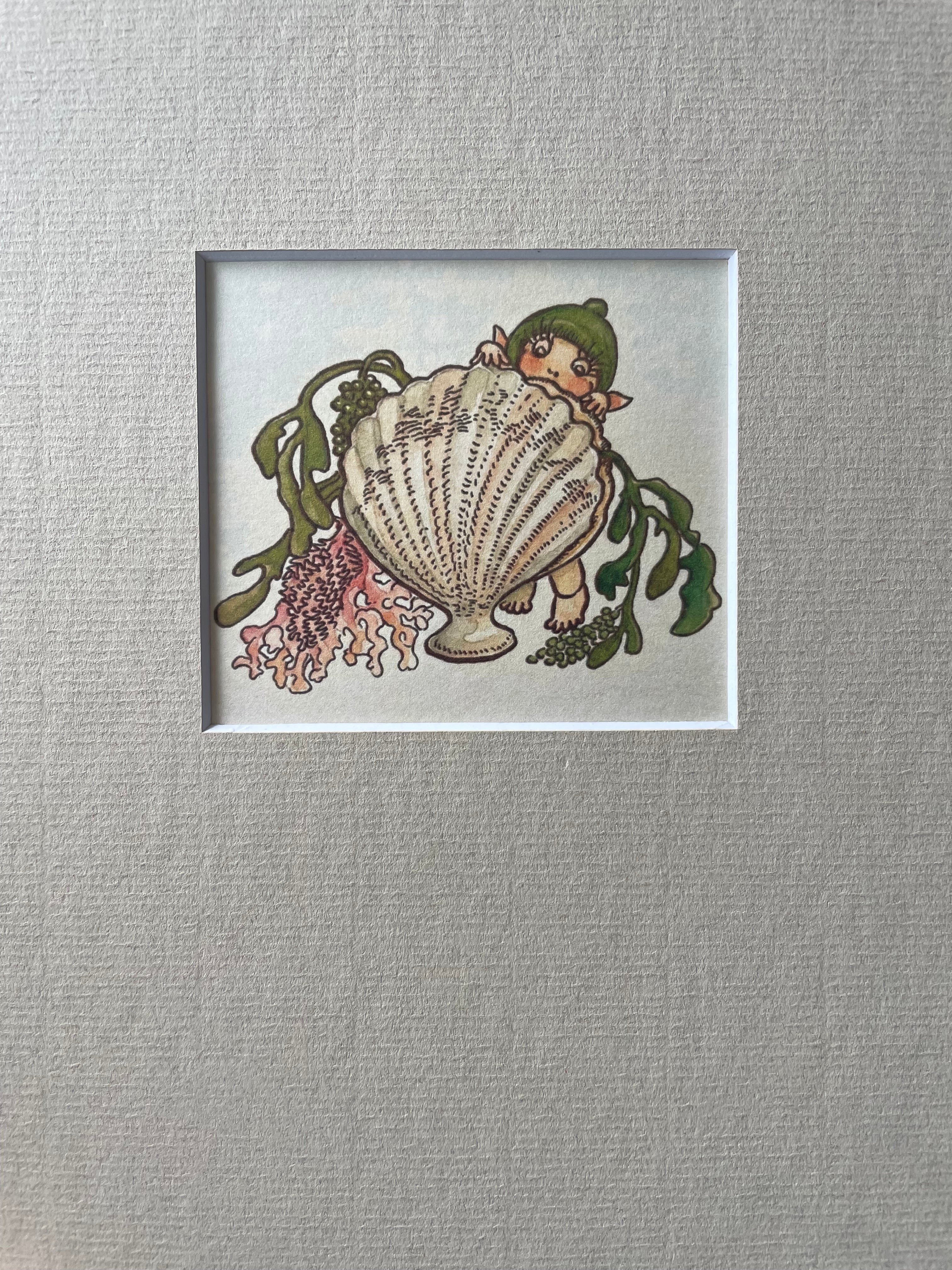 Gumnut Baby Print - Clam With Seaweed