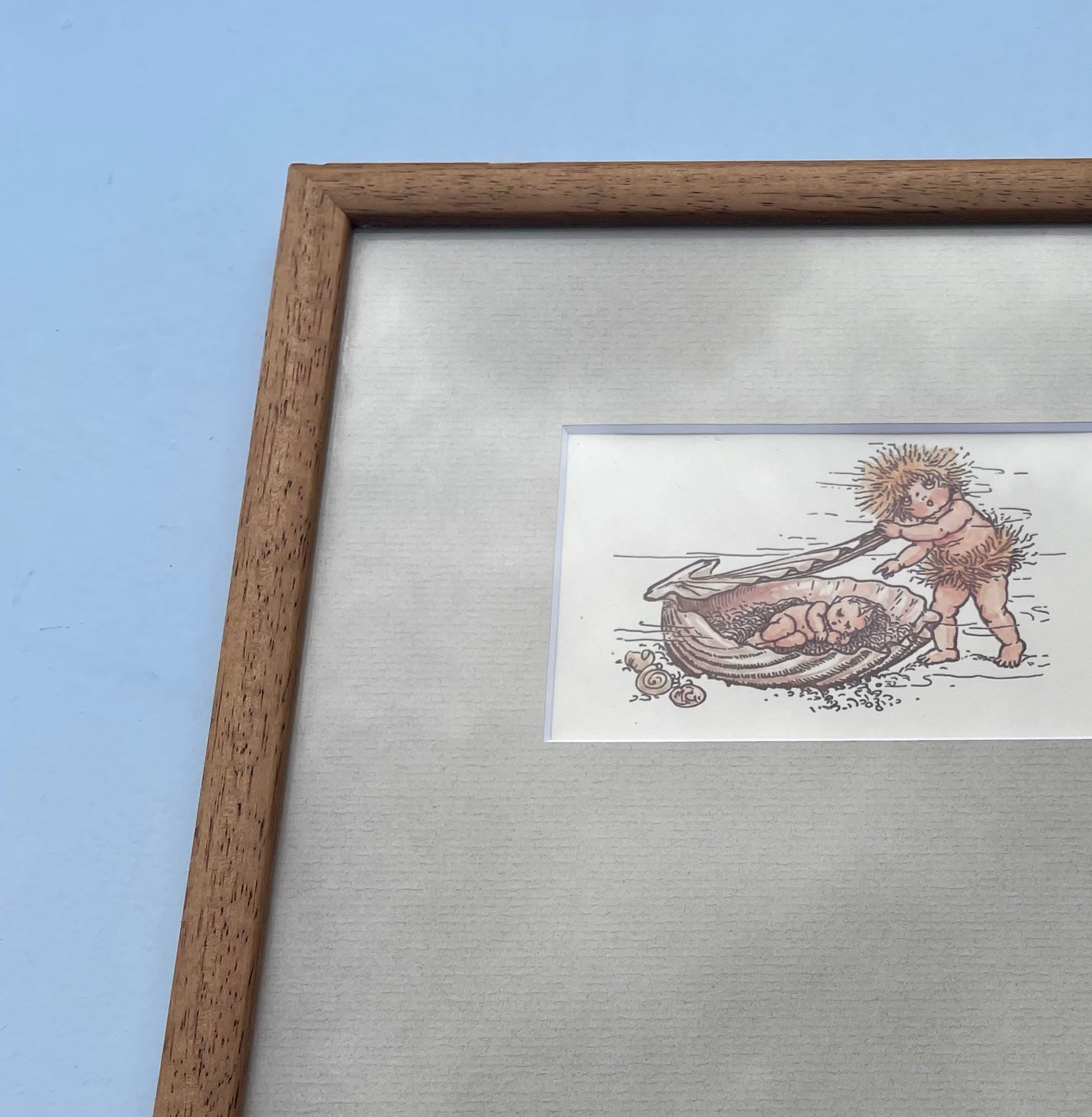 Gumnut Baby Print - Clam With Sleeping Baby