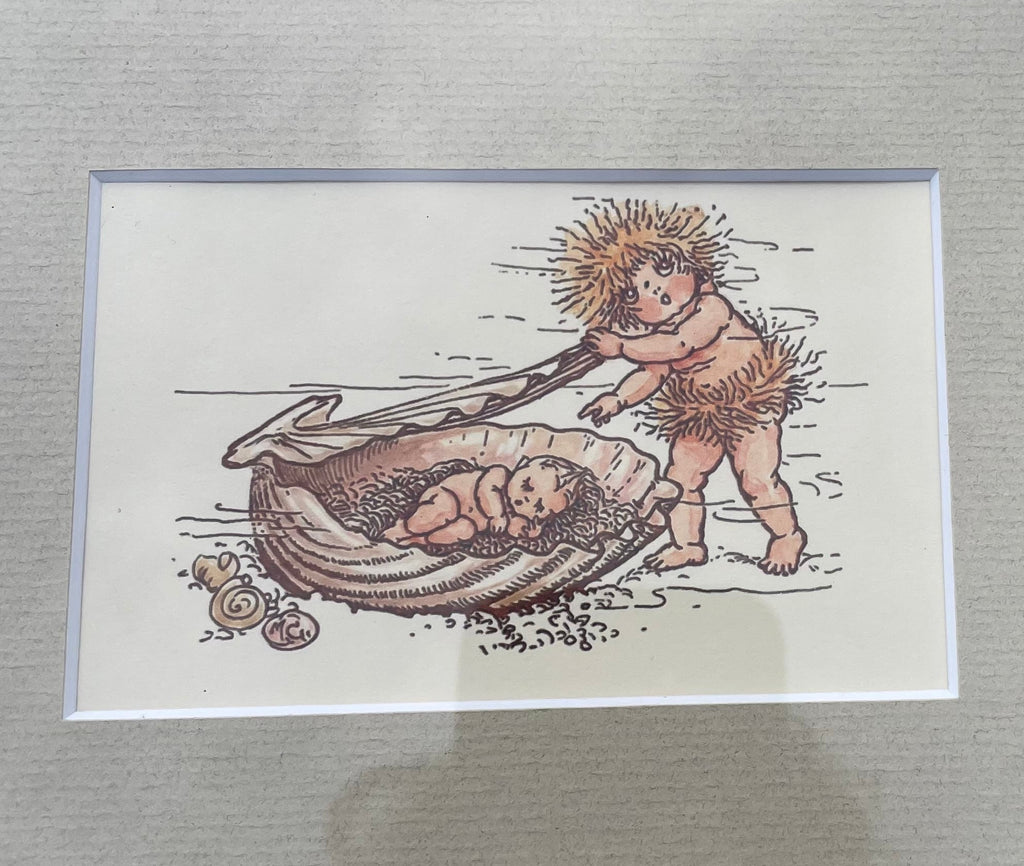 Gumnut Baby Print - Clam With Sleeping Baby